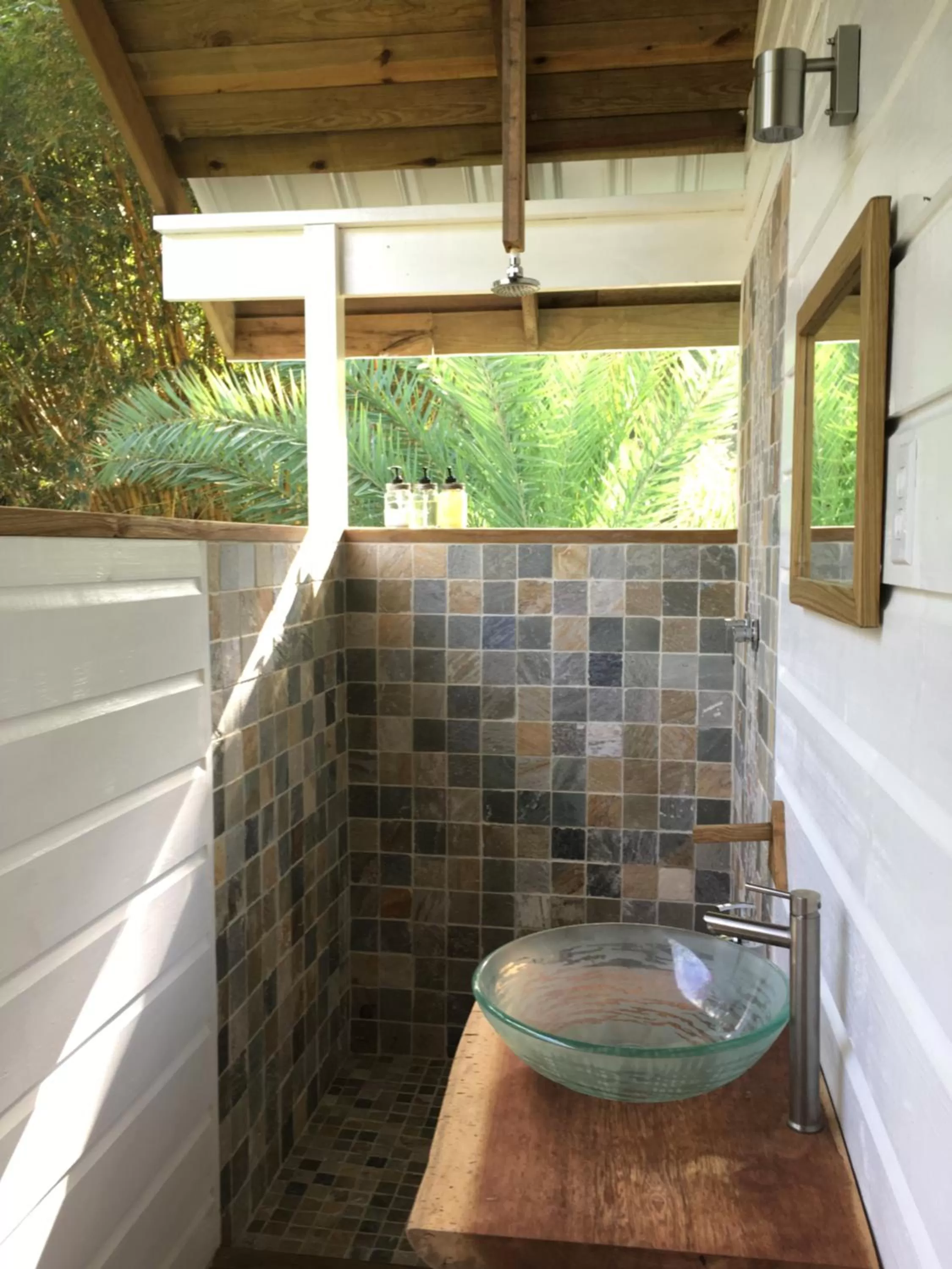 Bathroom in Bird Island Bungalows