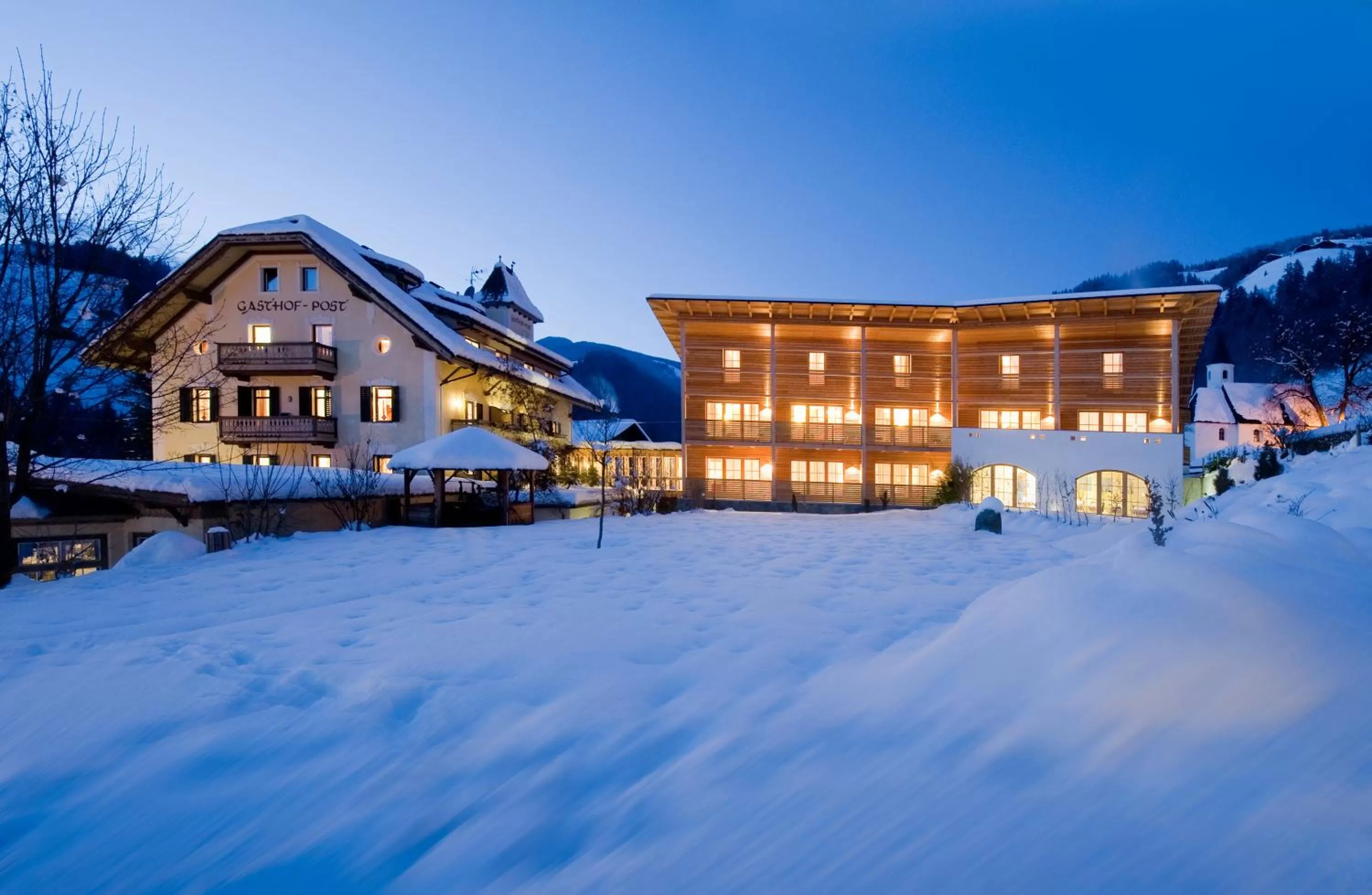 Property building, Winter in Hotel Ostaria Posta