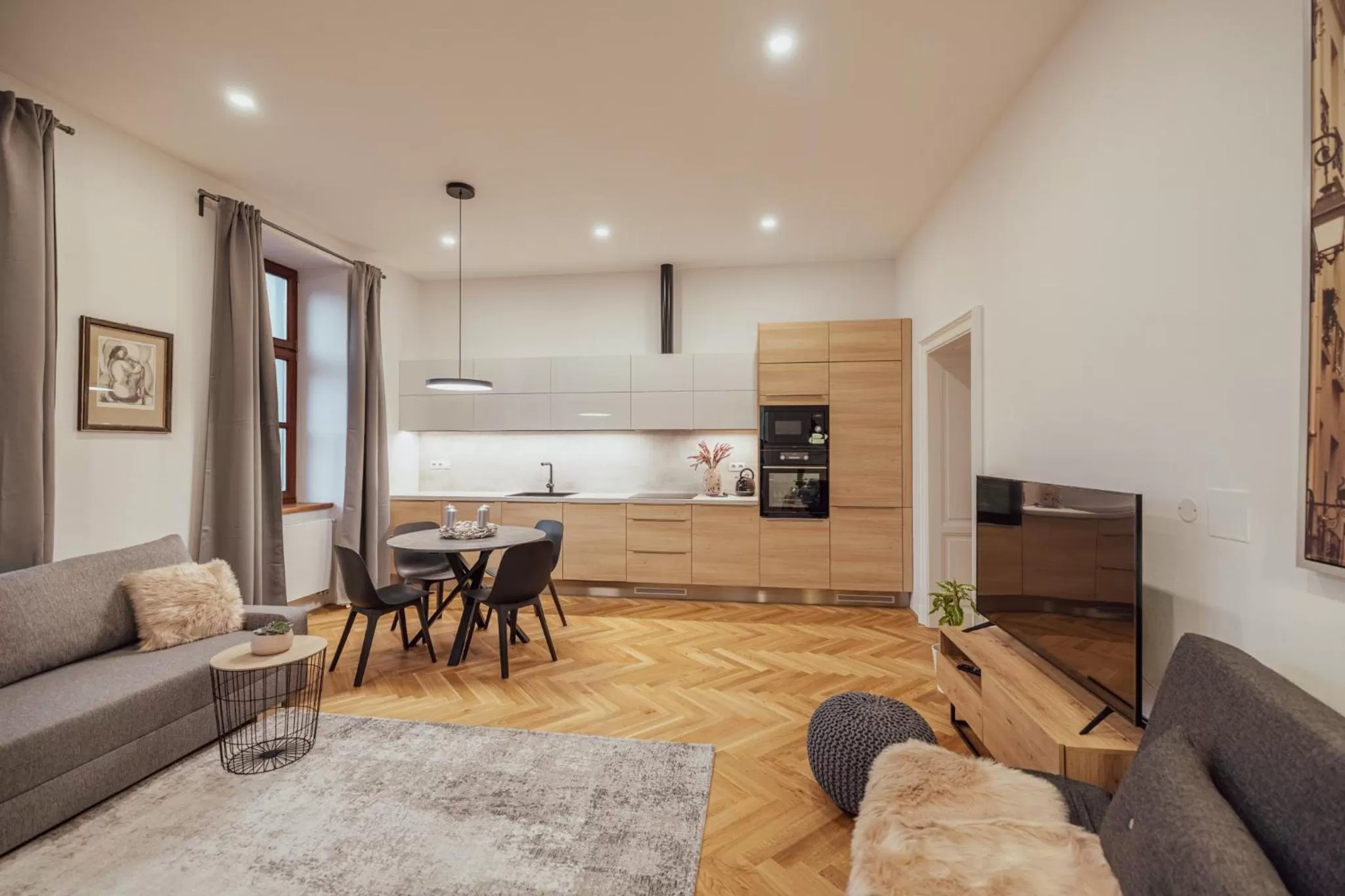 Kitchen or kitchenette in Apartmány Marienhof