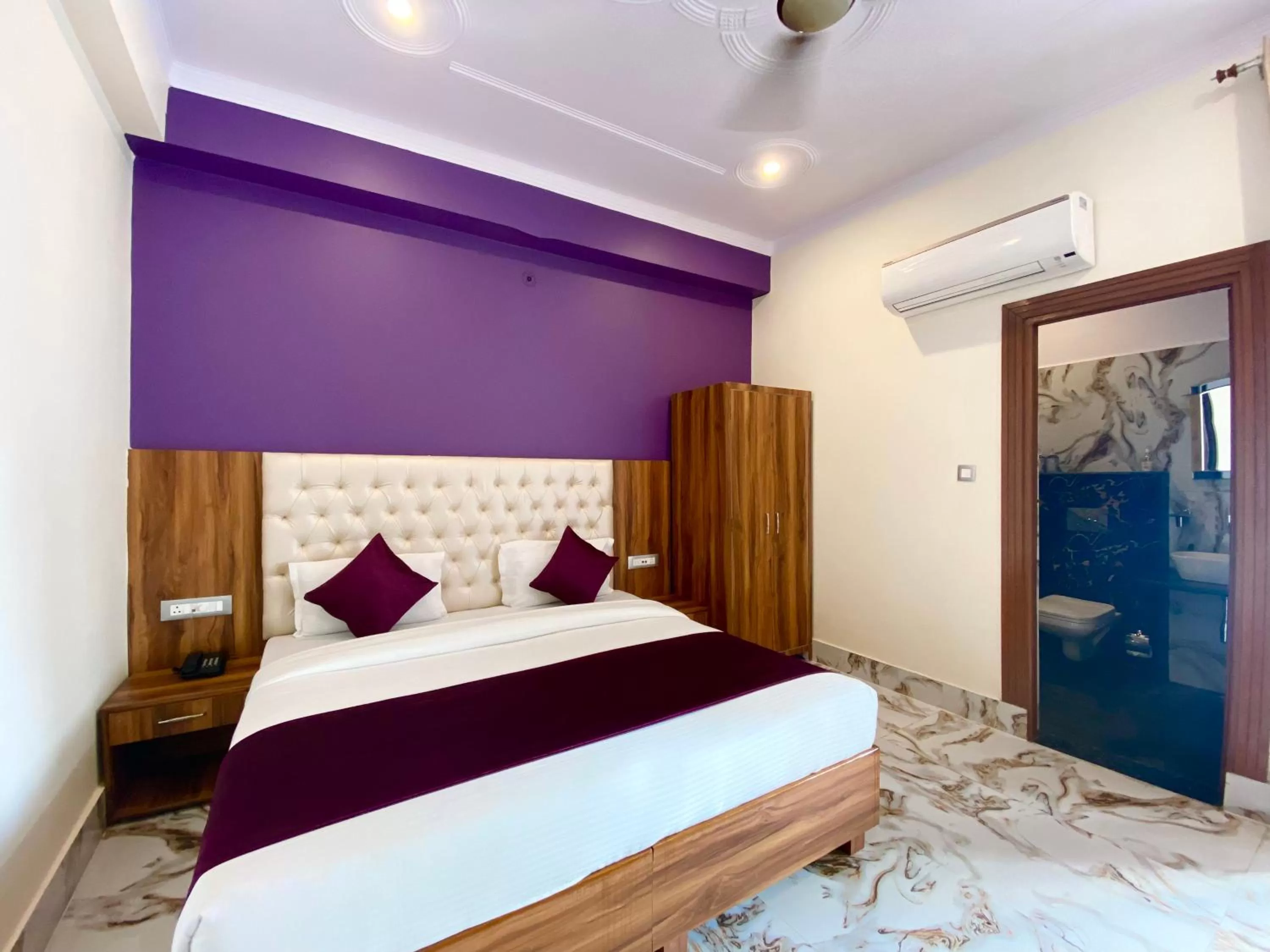 Bed in Hotel Rishikesh Grand by Kool Stays