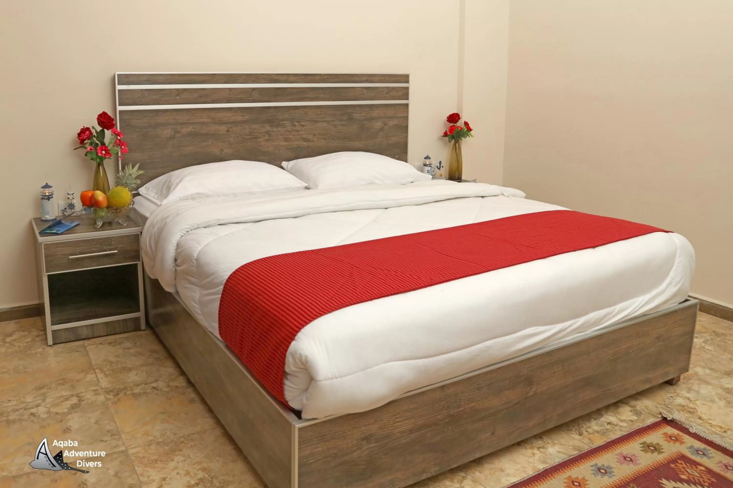 Photo of the whole room, Bed in Aqaba Adventure Divers Resort & Dive Center