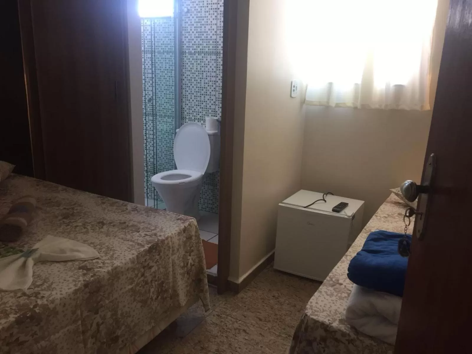 Bed, Bathroom in Pousada Rabake