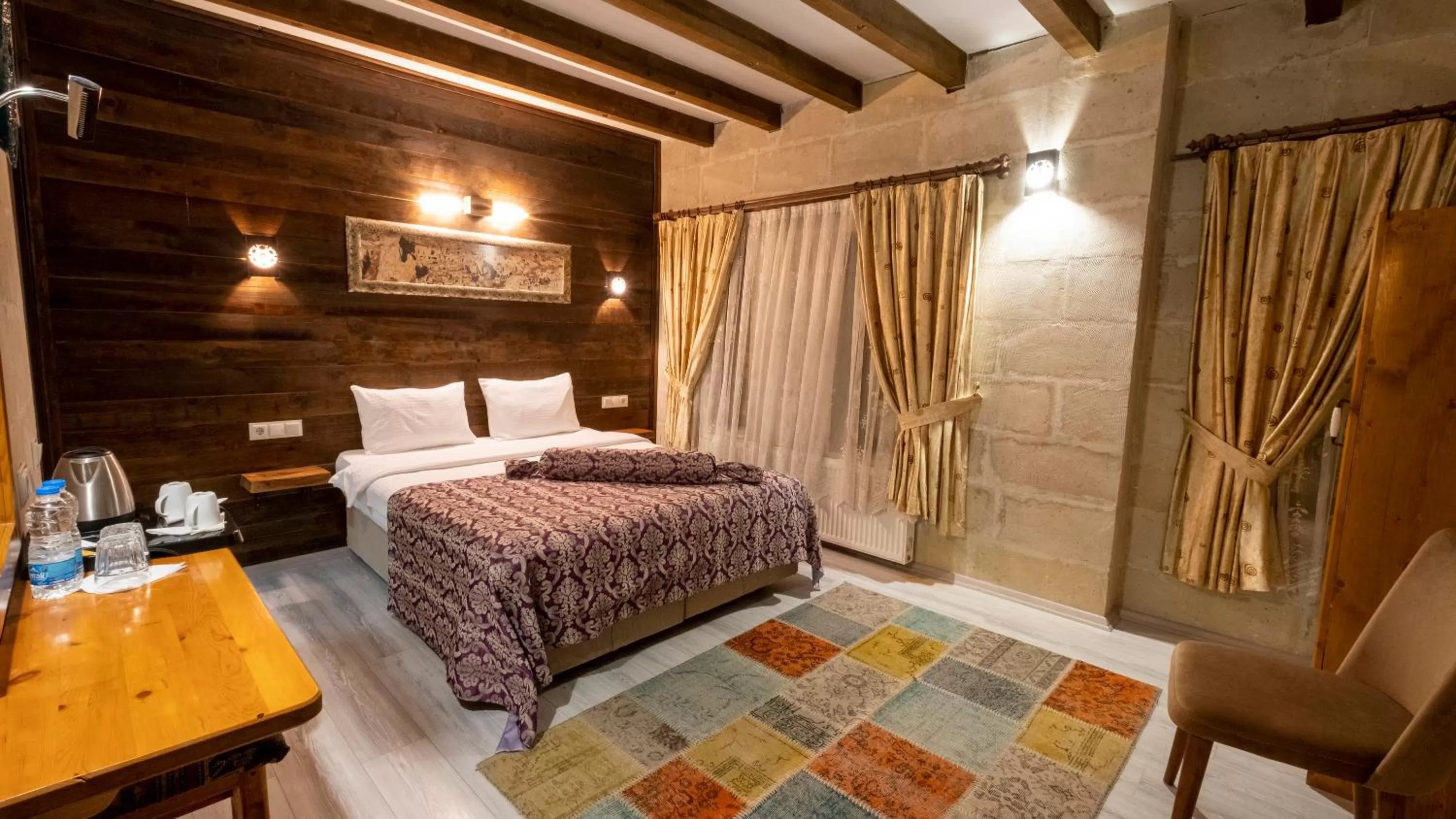 Photo of the whole room, Bed in In Stone House