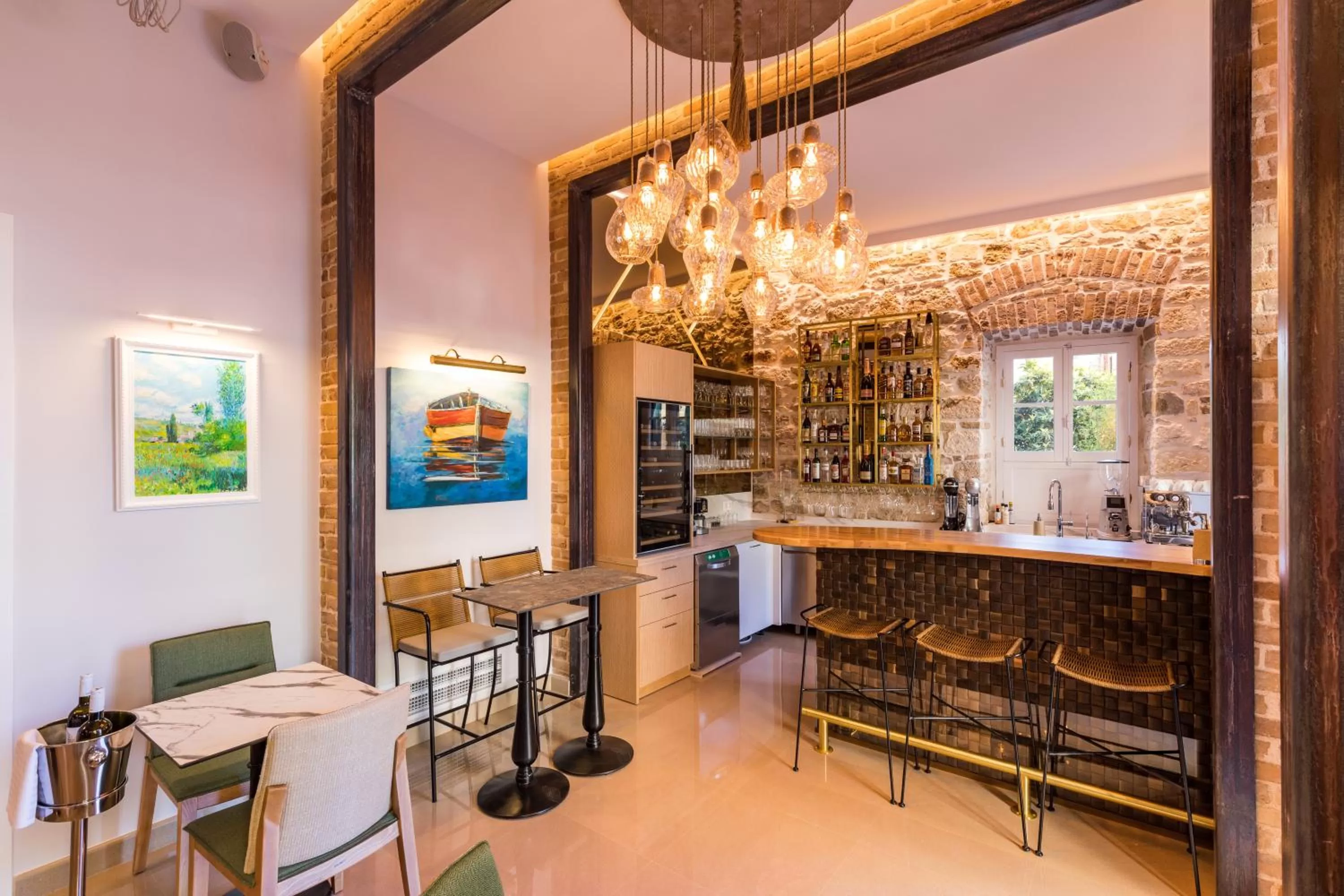 Lounge or bar in Acanthus blue