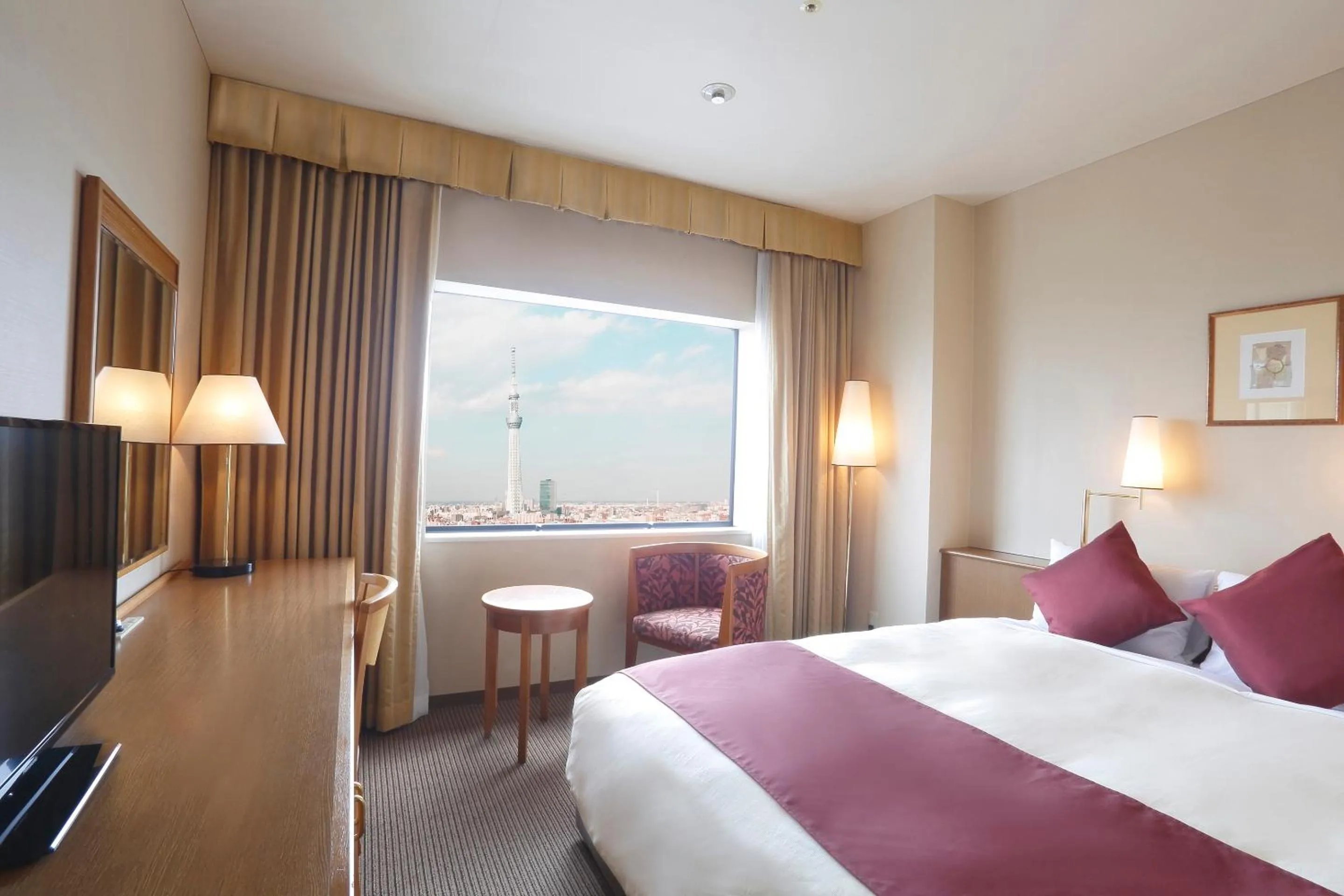 Photo of the whole room, Bed in Dai-ichi Hotel Ryogoku