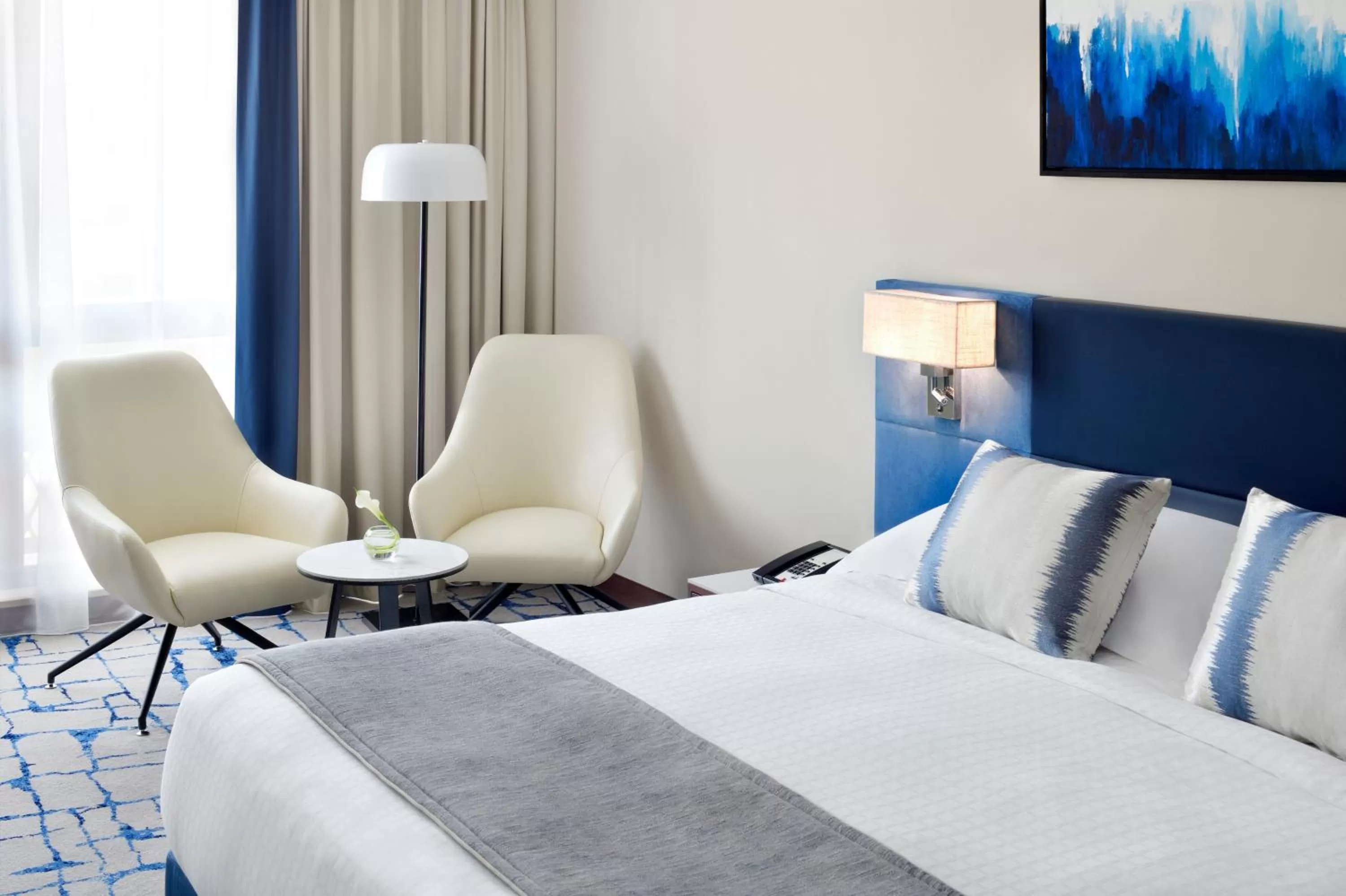 Bed in Mövenpick Hotel & Apartments Bur Dubai