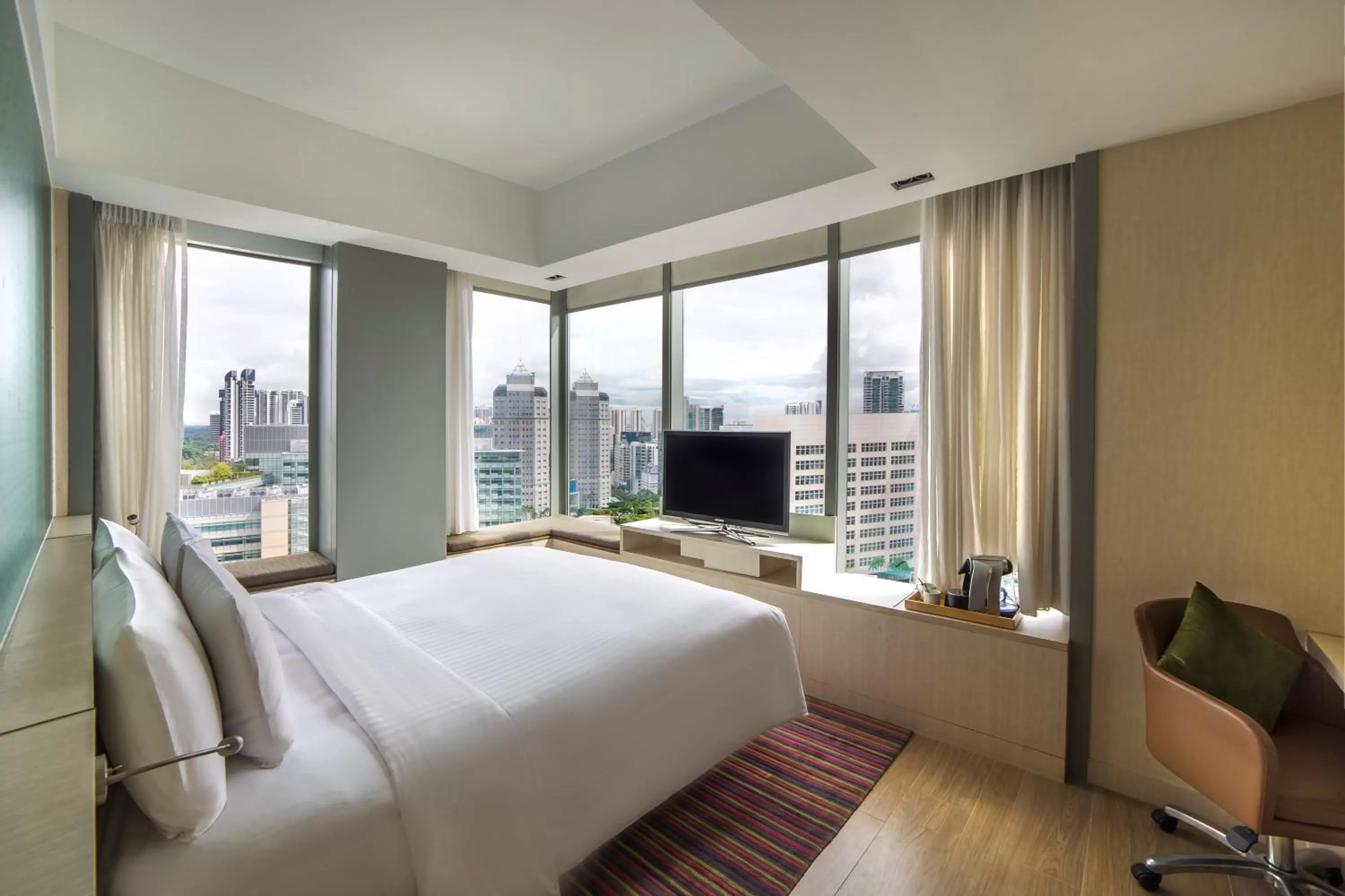 City view, Bed in Oasia Hotel Novena, Singapore by Far East Hospitality