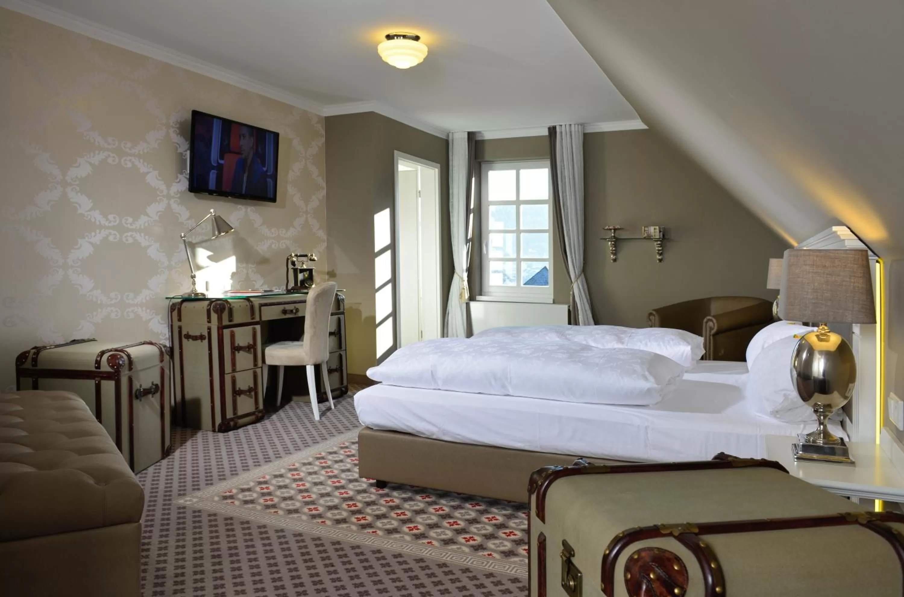 Bedroom, Bed in Hotel Alte Schule