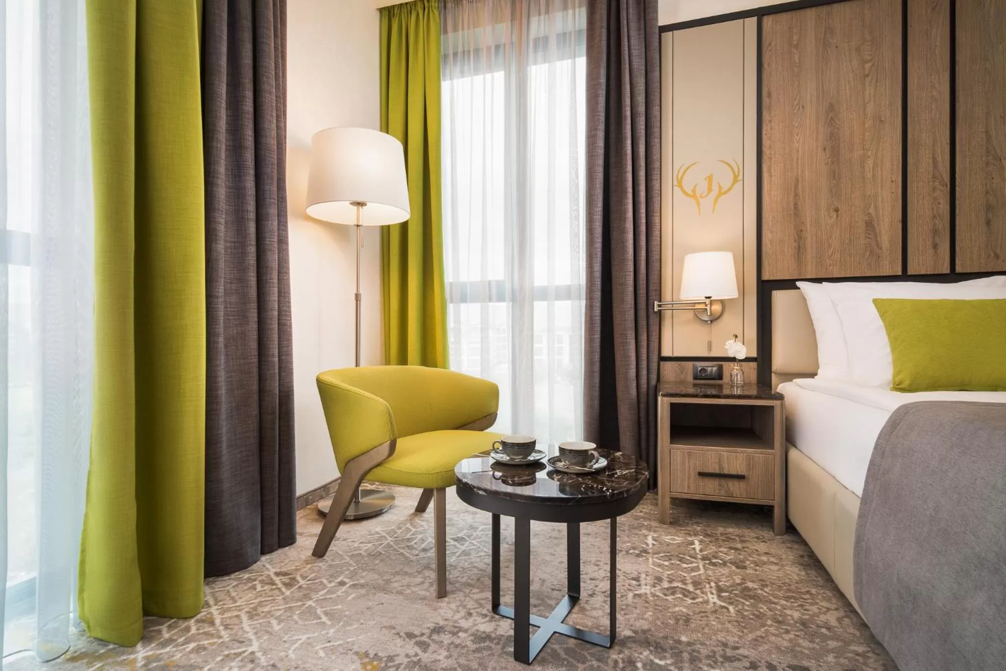 Seating area, Bed in Hotel Jägerhof