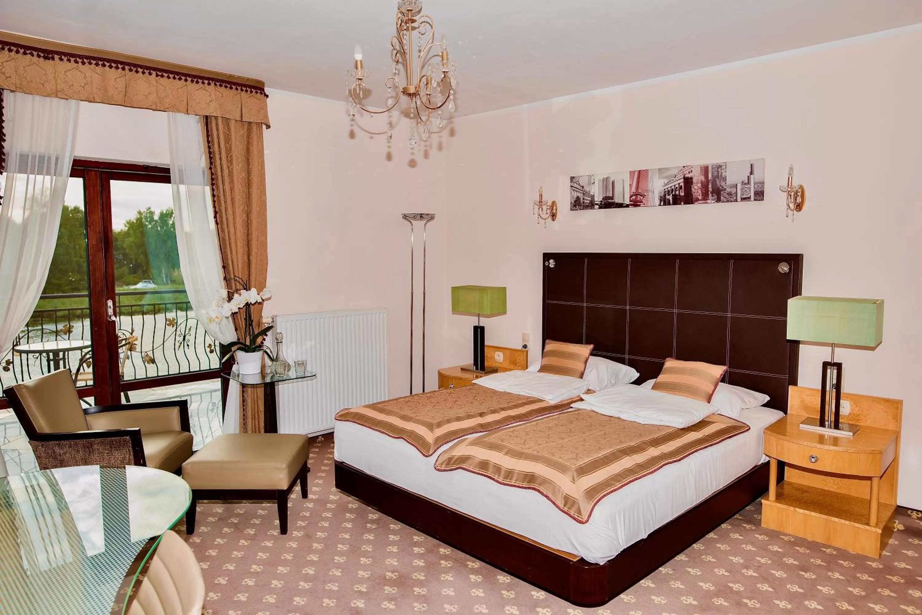 Bed in Pałac na wodzie Falkowski Medical & SPA & Conference