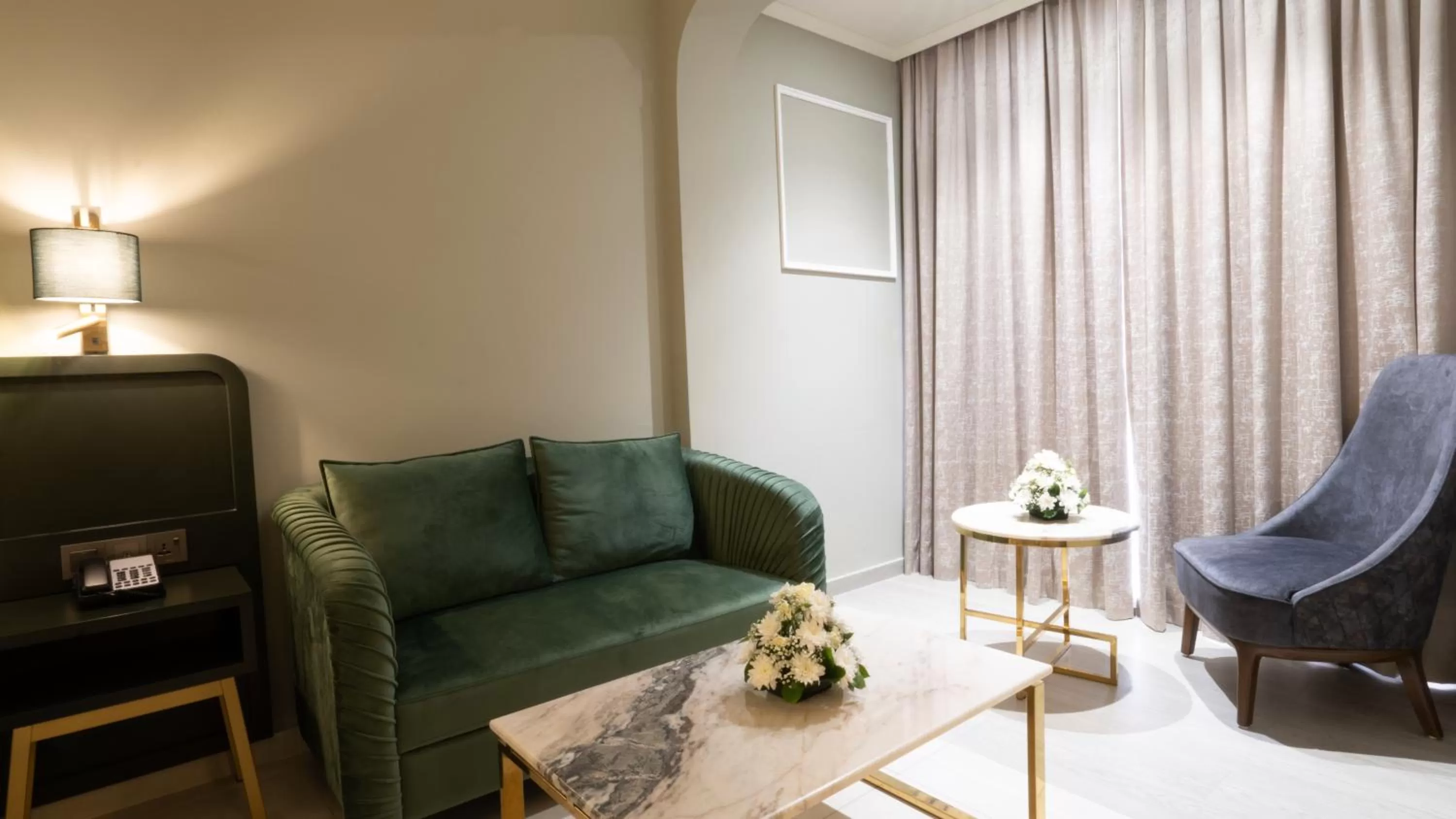 Seating area in President Hotel