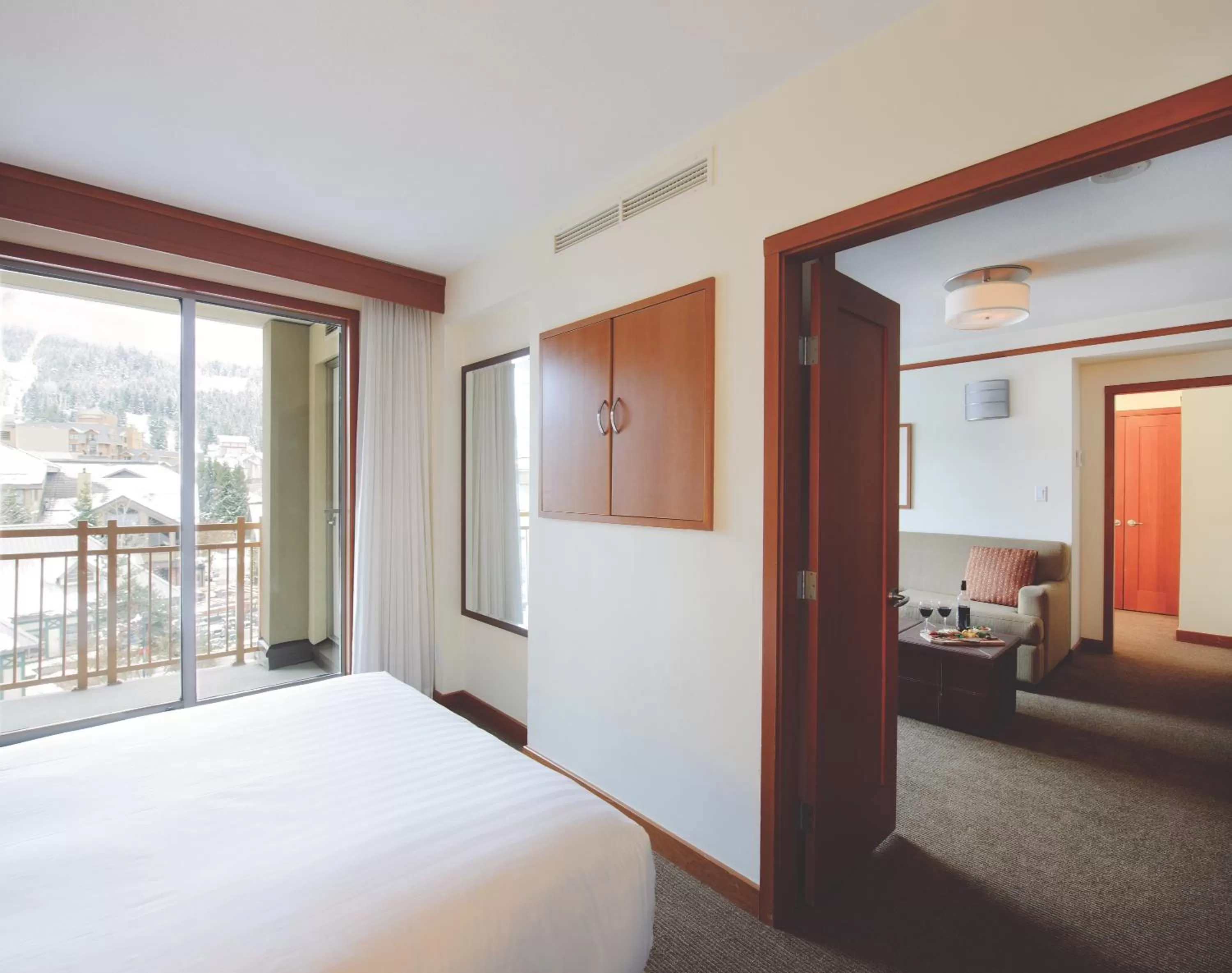 Bed in Pan Pacific Whistler Village Centre