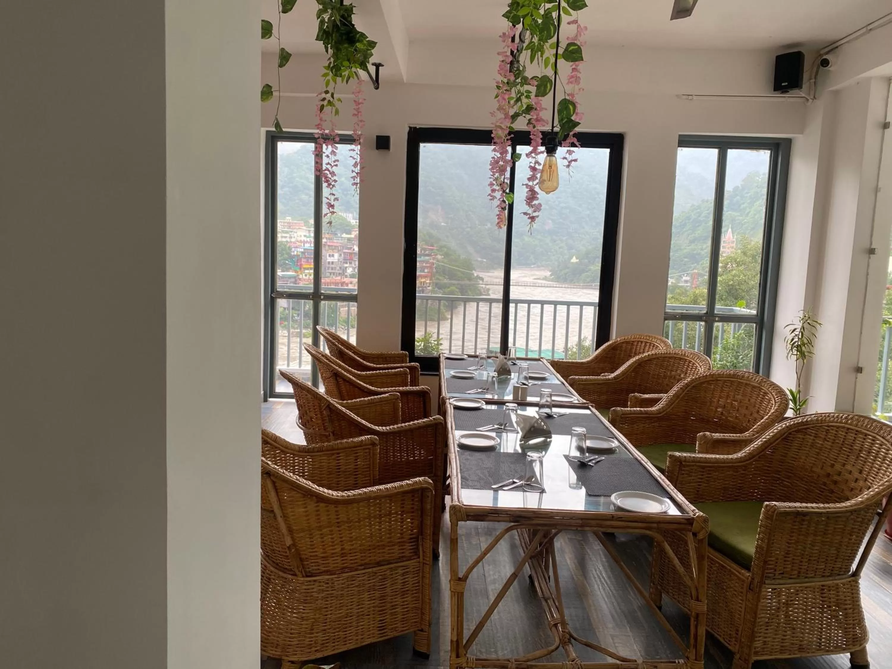 Dining area in Hotel Shiva Yog Sthal