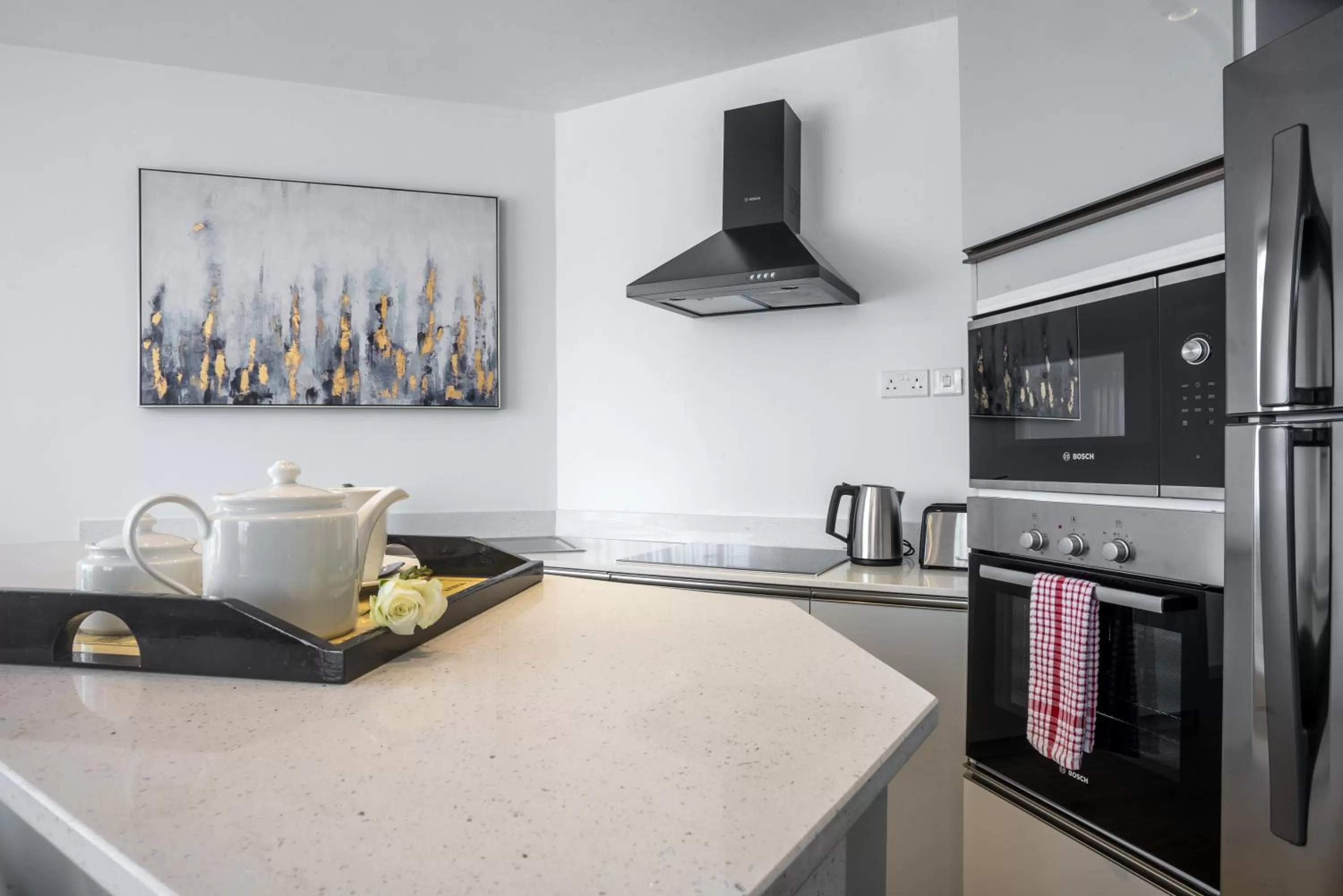 Kitchen or kitchenette in Yaya Hotel & Apartments