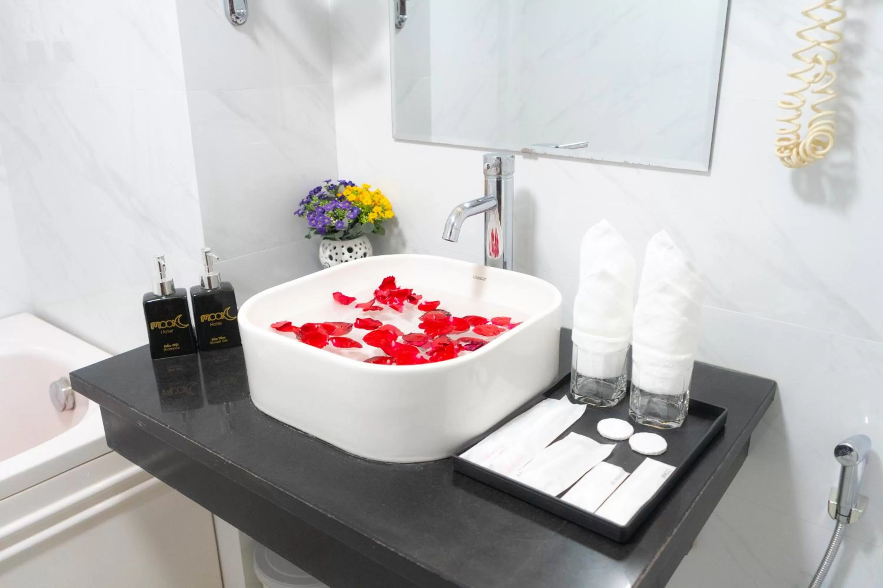 towels, Bathroom in Moon Hotel Cau Giay