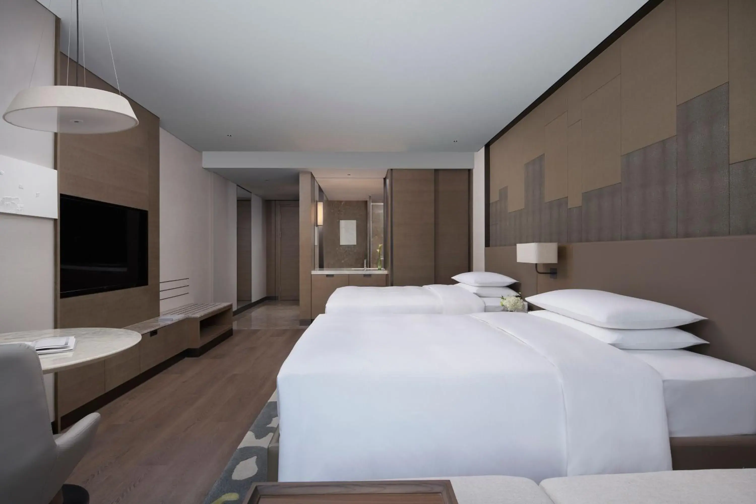 Double Room with Two Double Beds and City View - Club Level in Wenzhou Marriott Hotel Double Room with Two Double Beds and City View - Club Level in Wenzhou Marriott Hotel