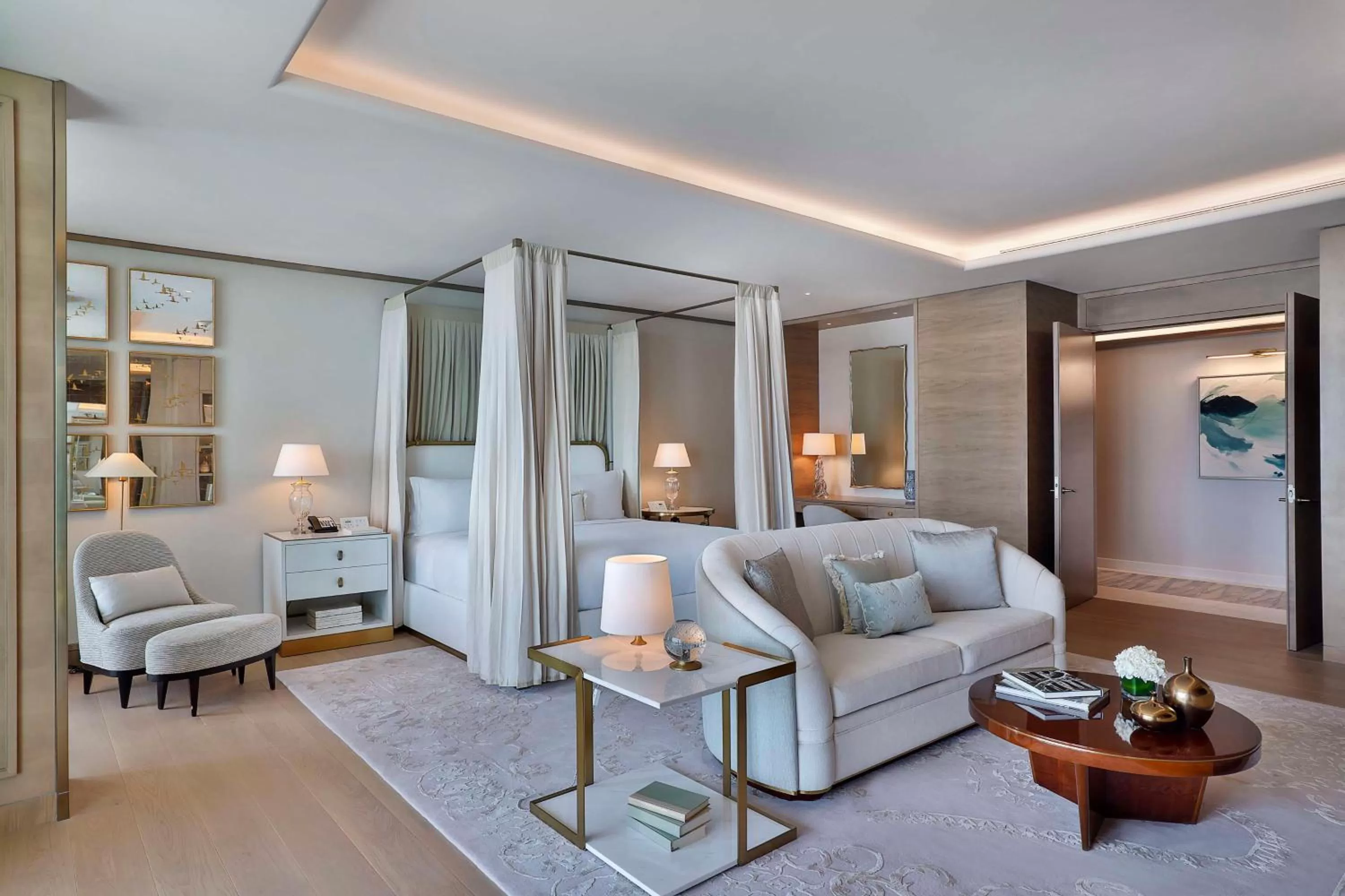 Living room, Bed in Waldorf Astoria Doha Lusail