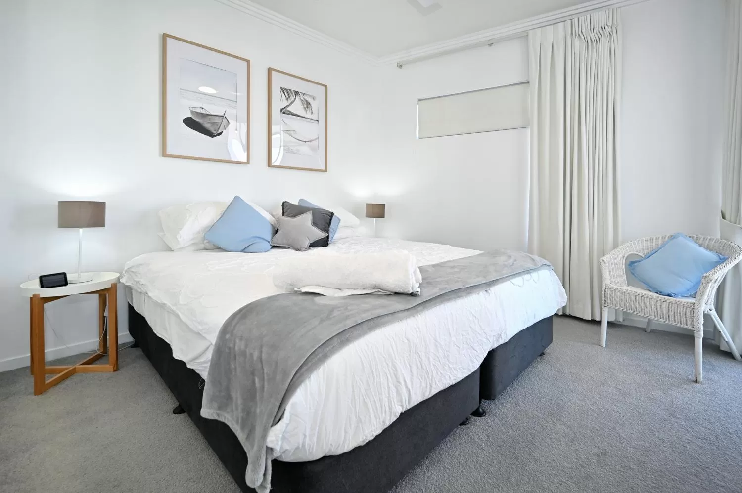 Bed in Pumicestone Blue