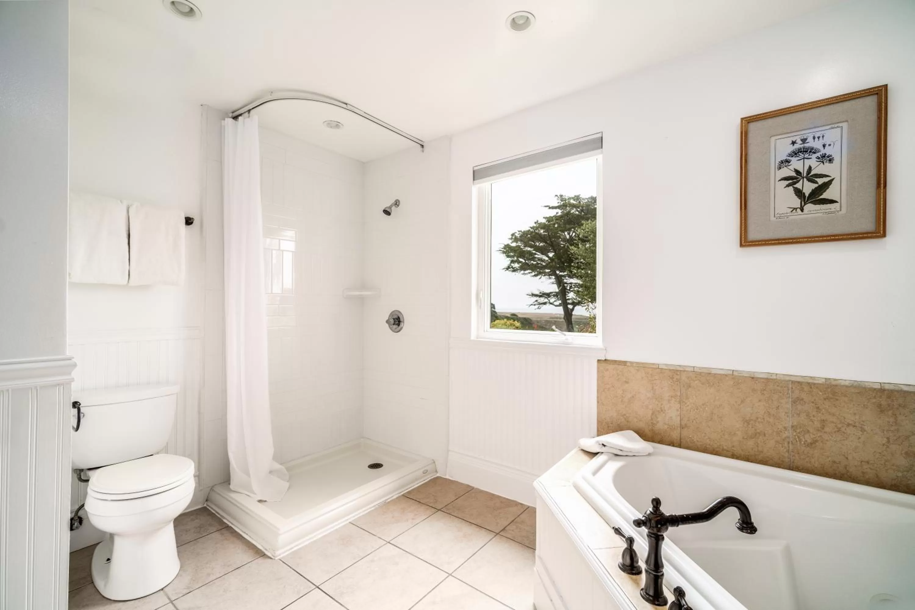 Shower in Agate Cove Inn