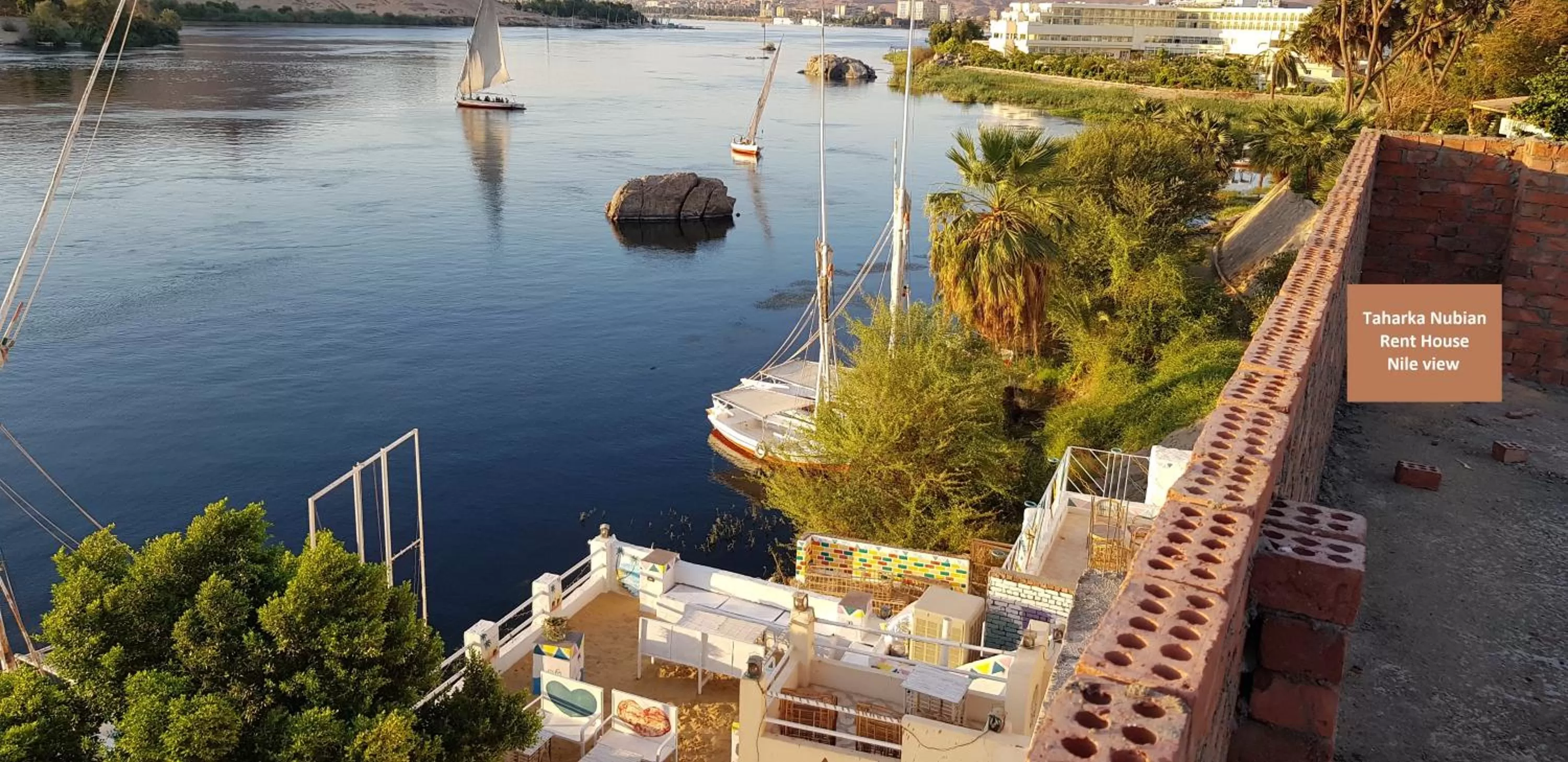River view, Bird's-eye View in Taharka Nubian House