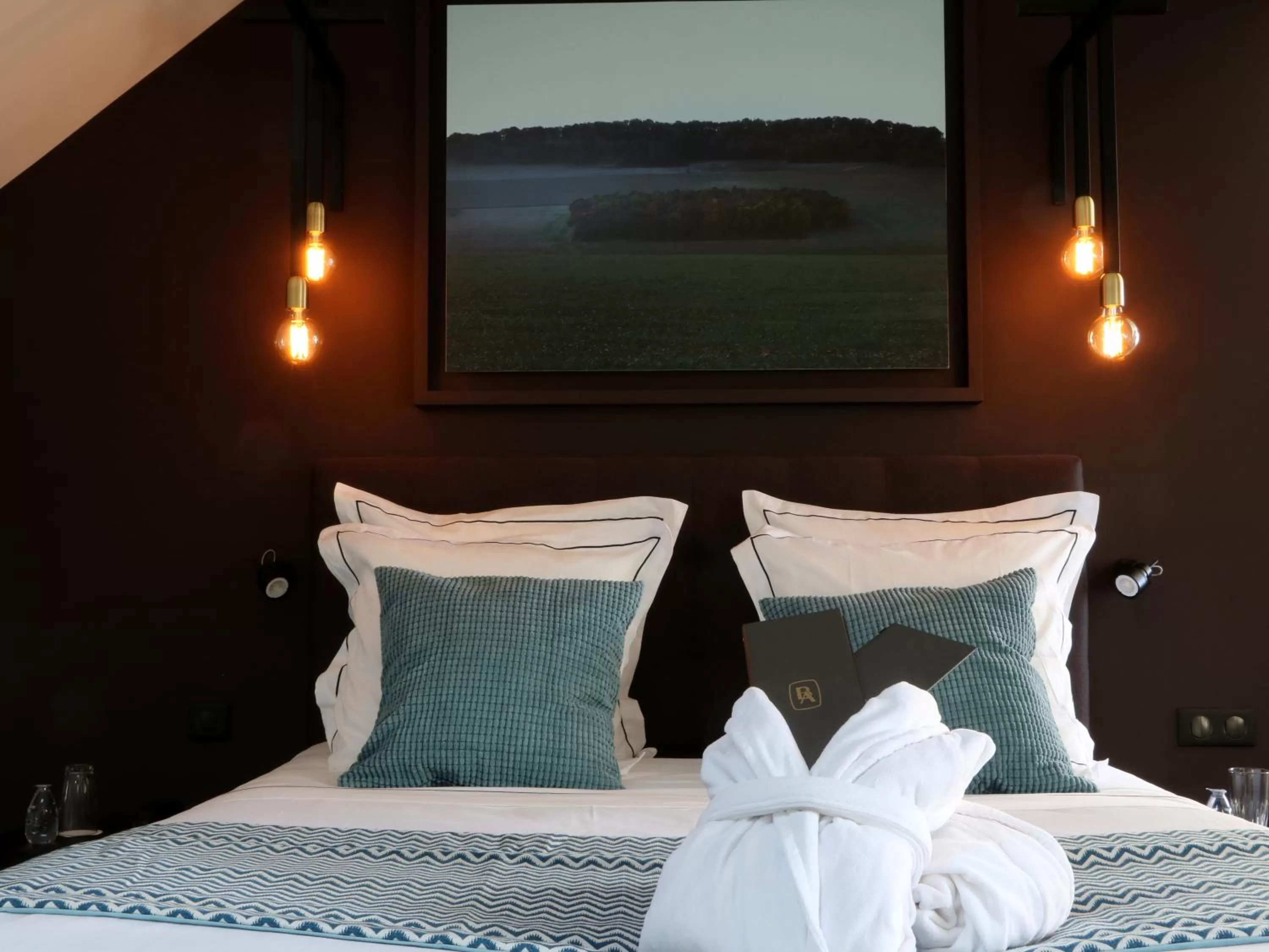 Bedroom, Bed in Hôtel-Restaurant Bel Ami