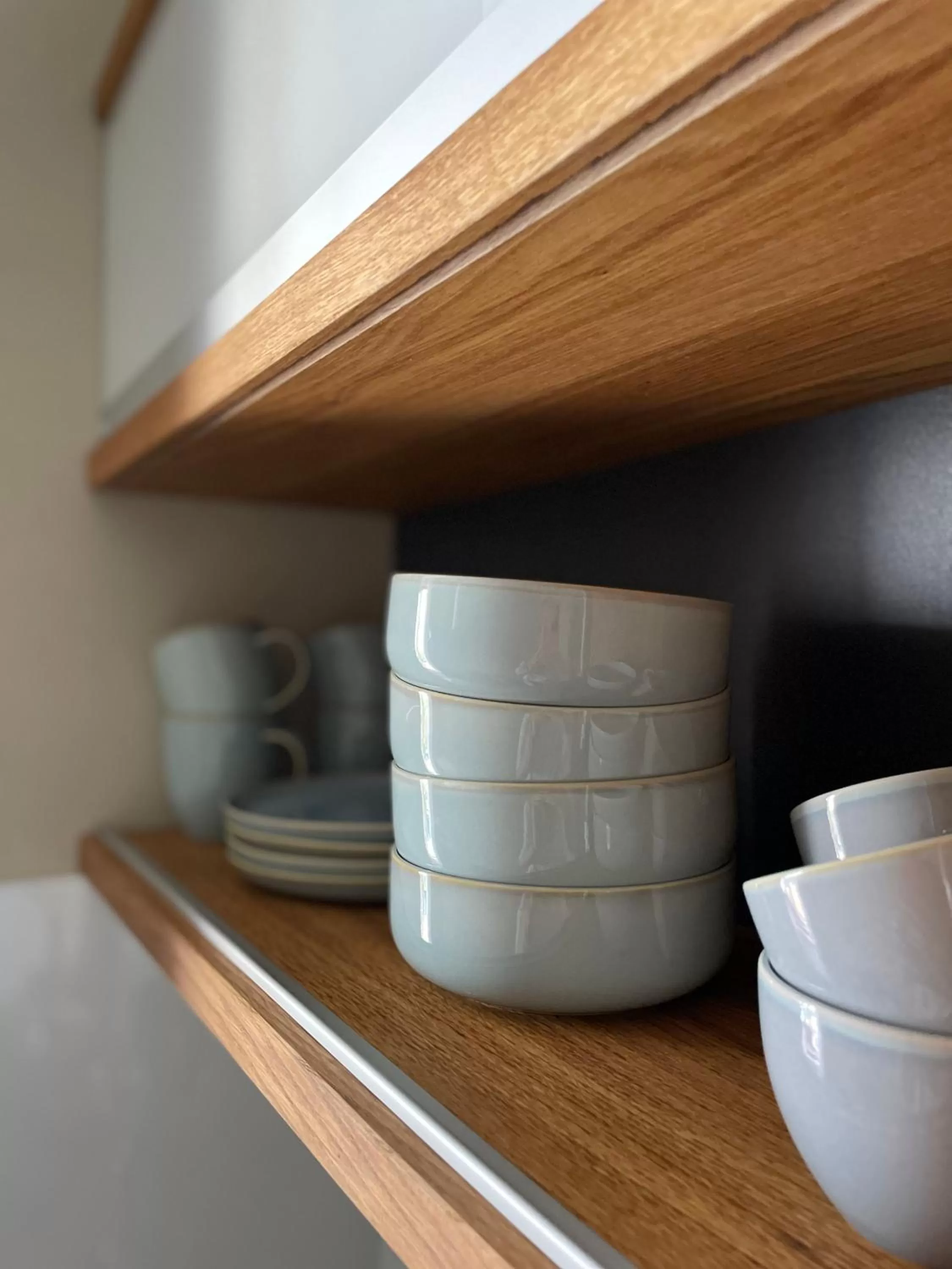 Kitchen or kitchenette in The Green Rostock Apartment Hotel