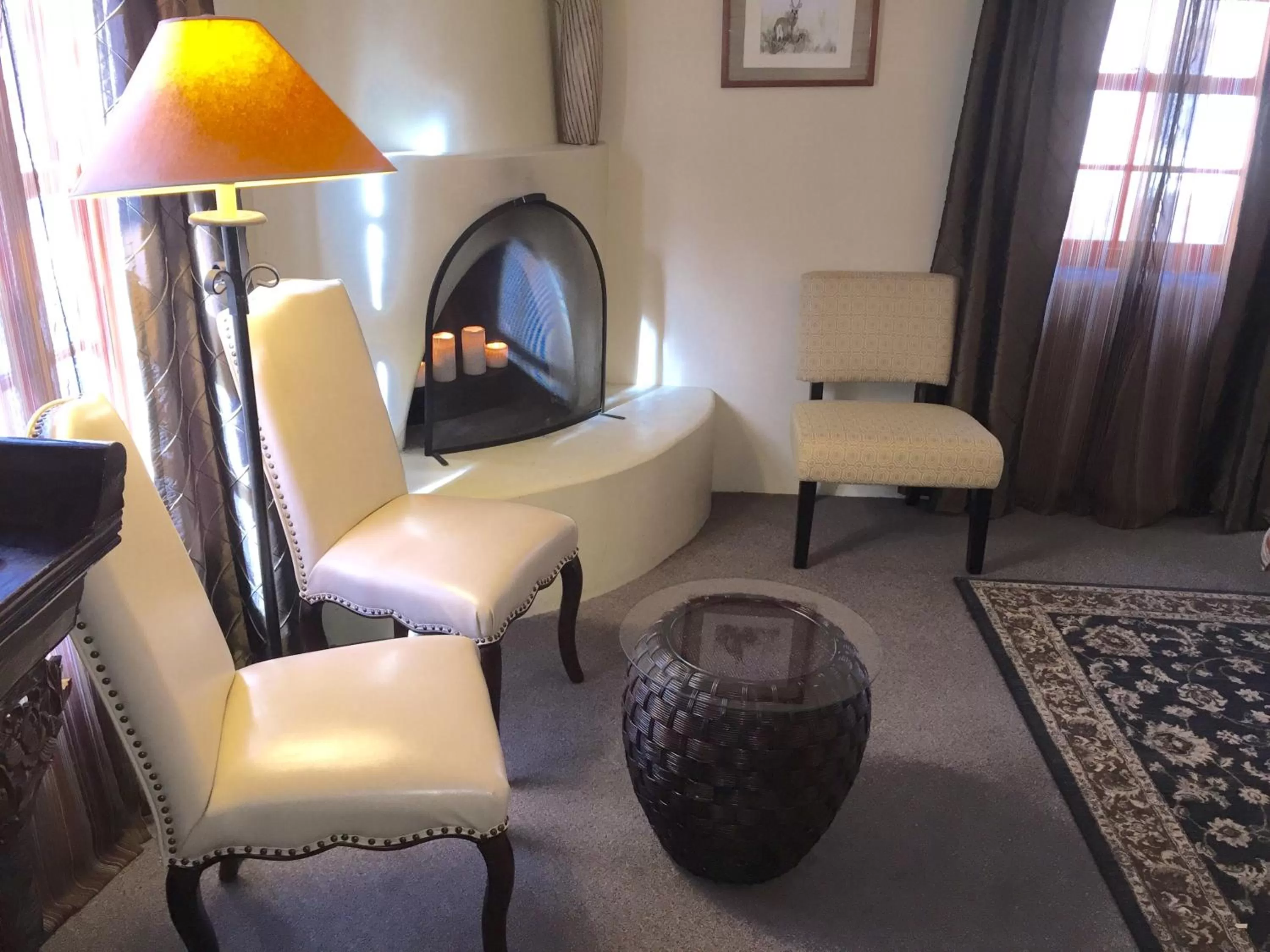 Seating area in Casa de Tres Lunas/House of Three Moons