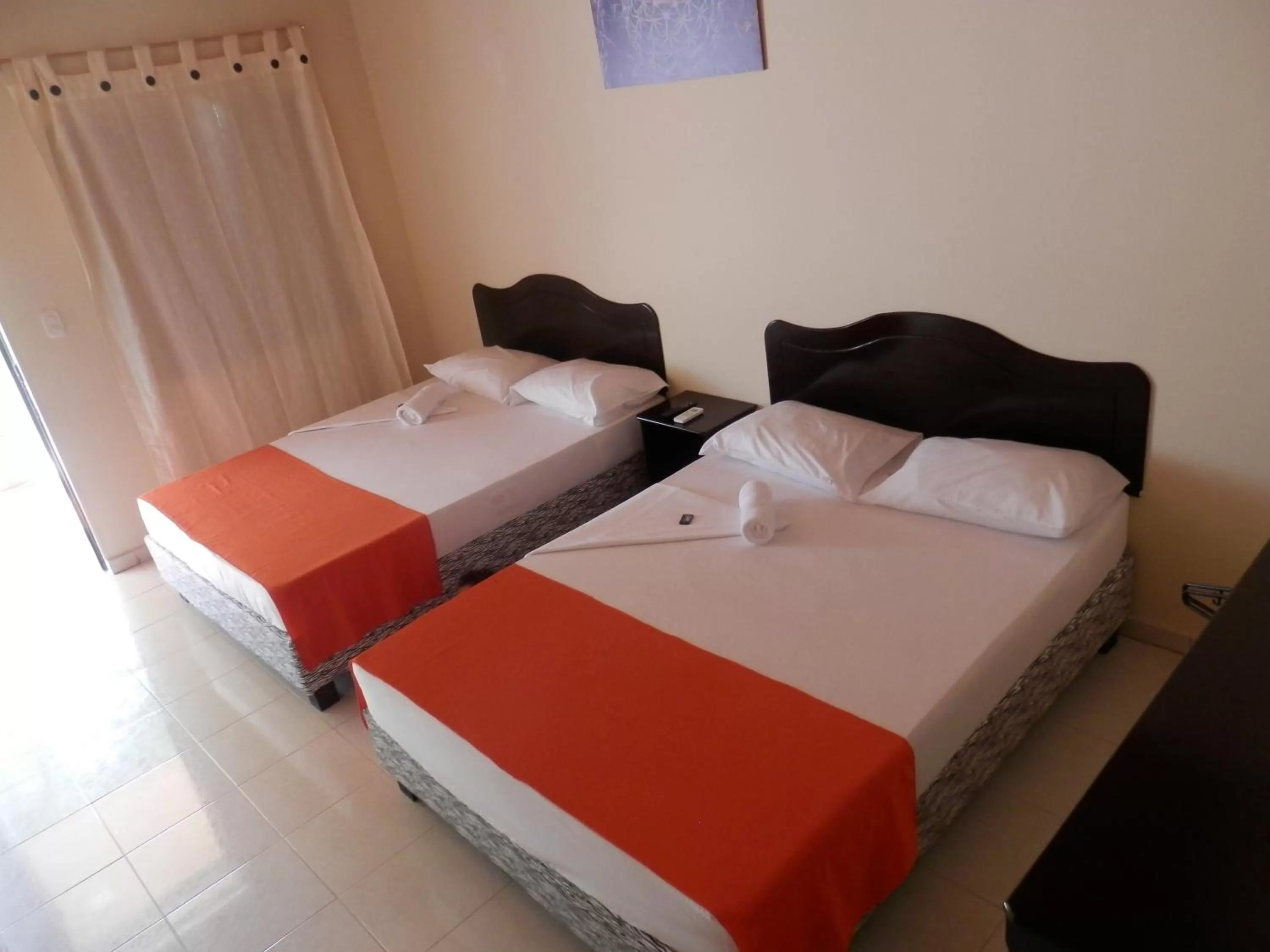 Bed in Hotel Colonial Villavieja