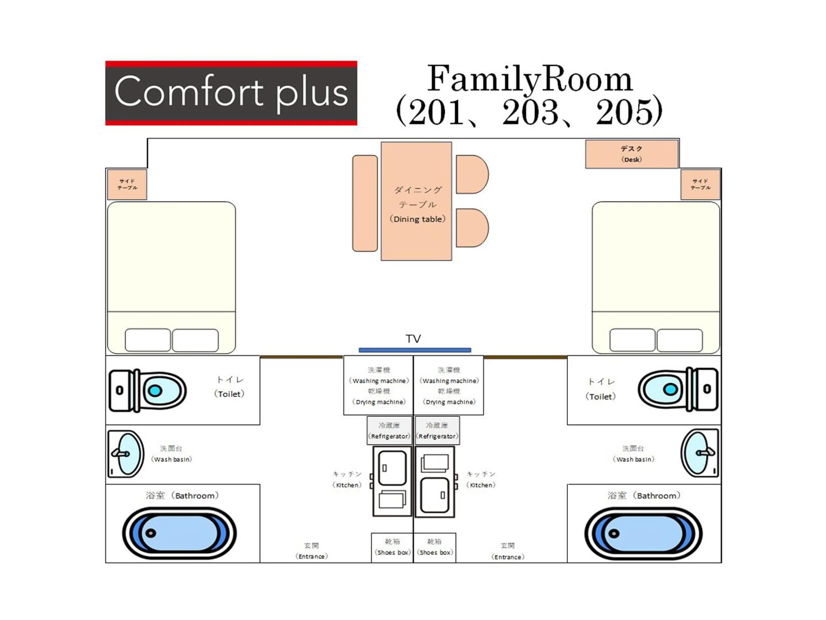Floor plan in Comfort Plus