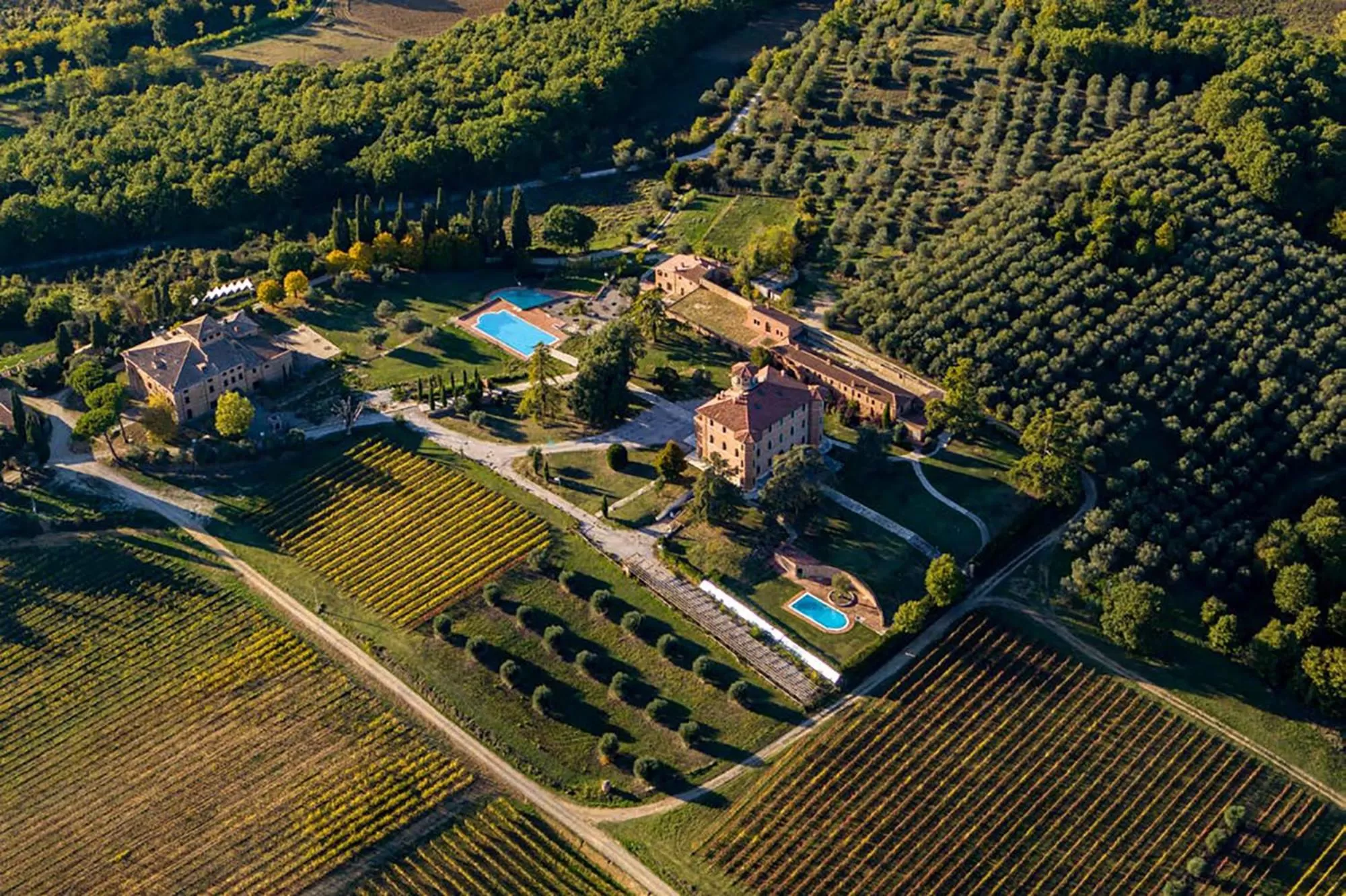 Bird's eye view in Precise Tale Poggio Alla Sala