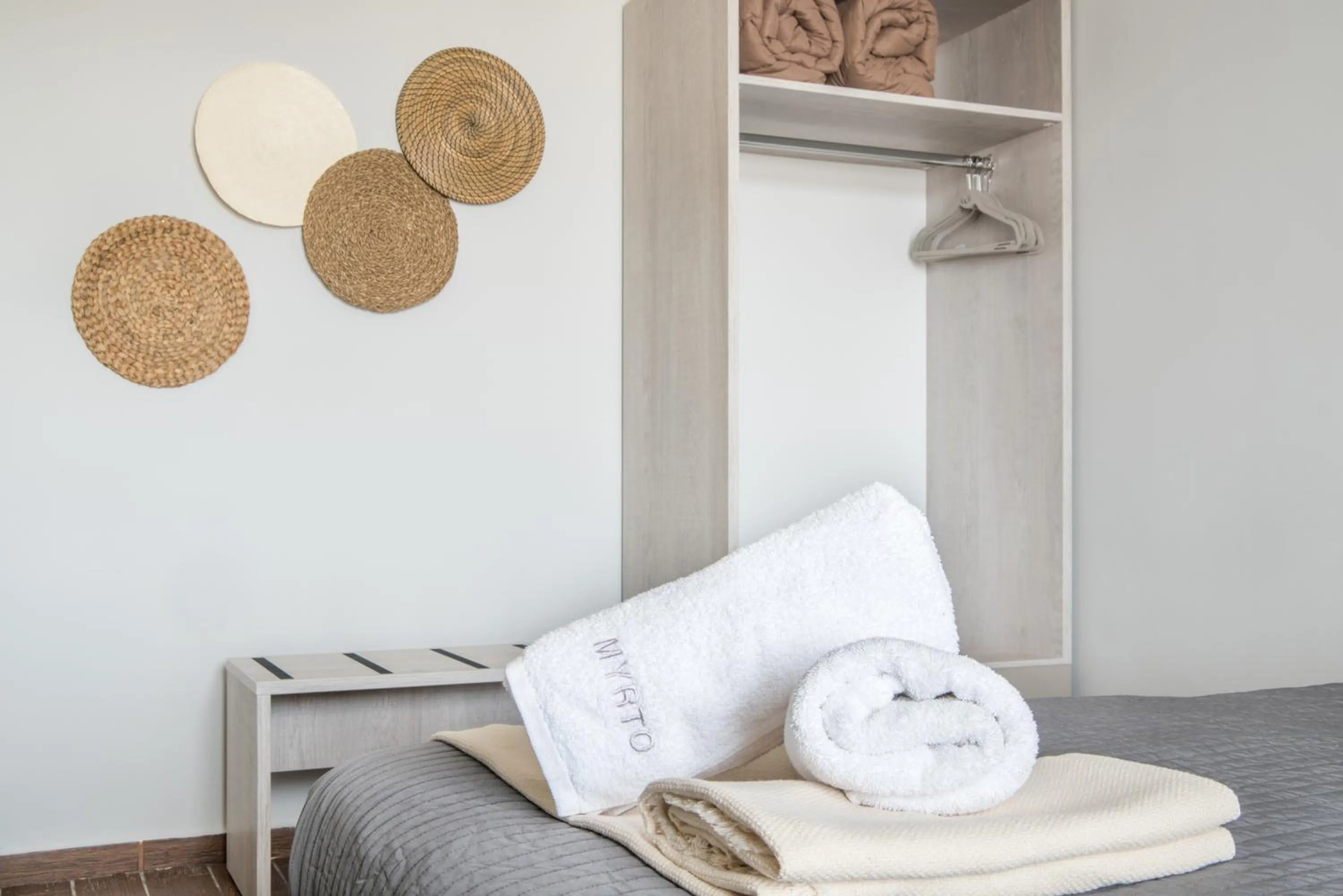 Property building, Bed in Myrto Hotel