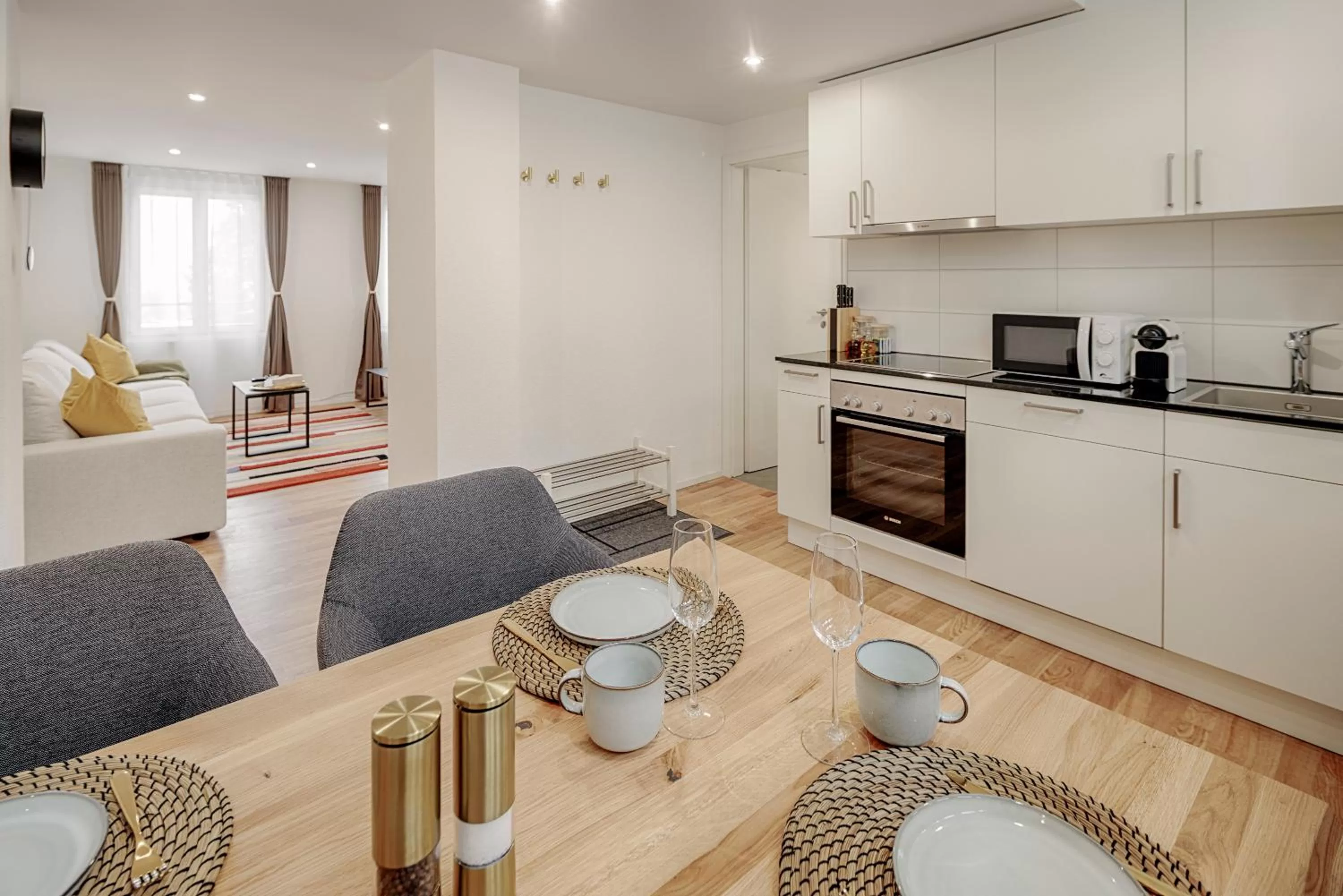 Coffee/tea facilities in VISIMO Apartments St Georgen-Strasse St Gallen - Design City Nature