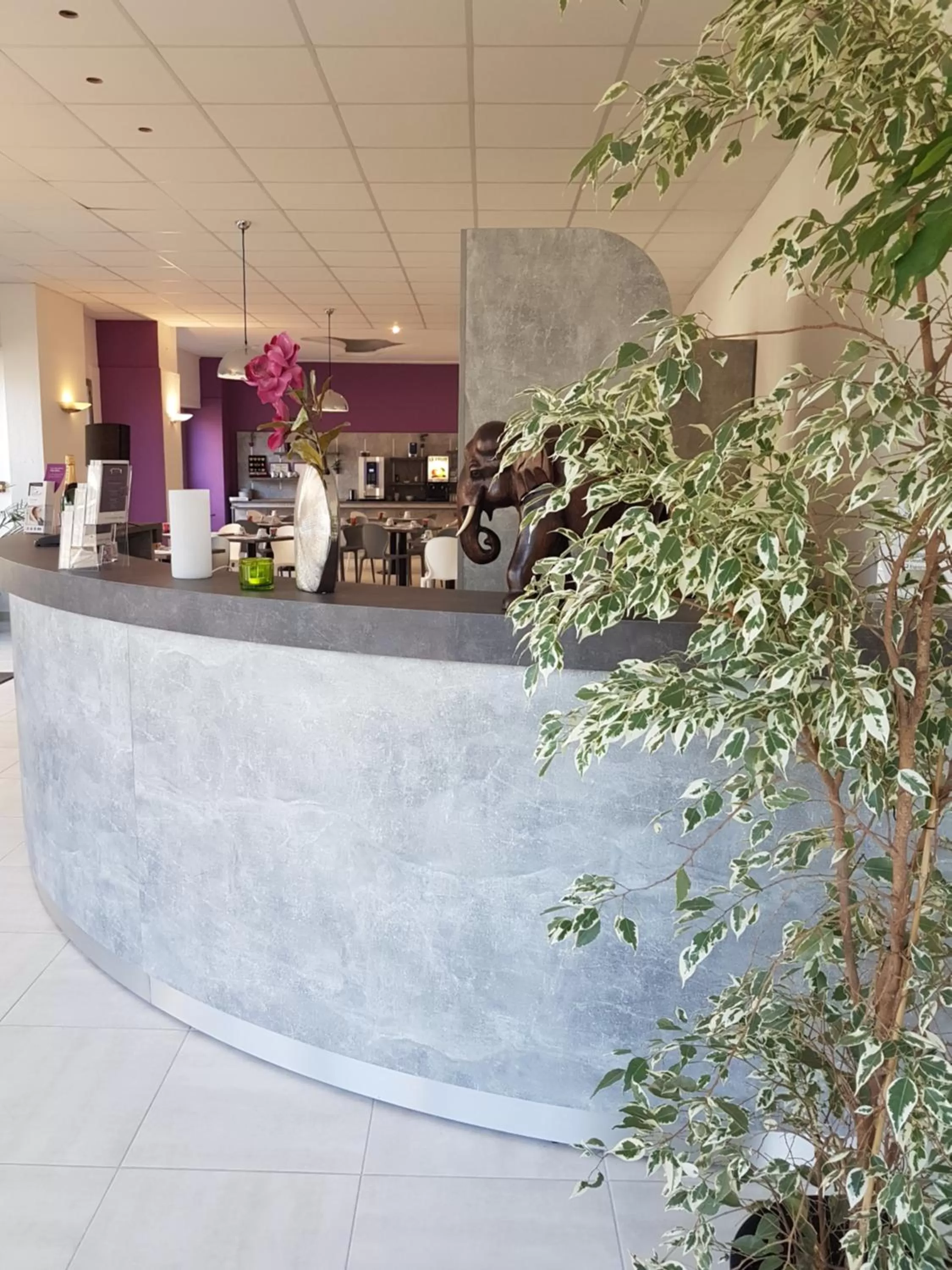 Lobby or reception in BRIT HOTEL CONFORT NEVERS Centre Gare