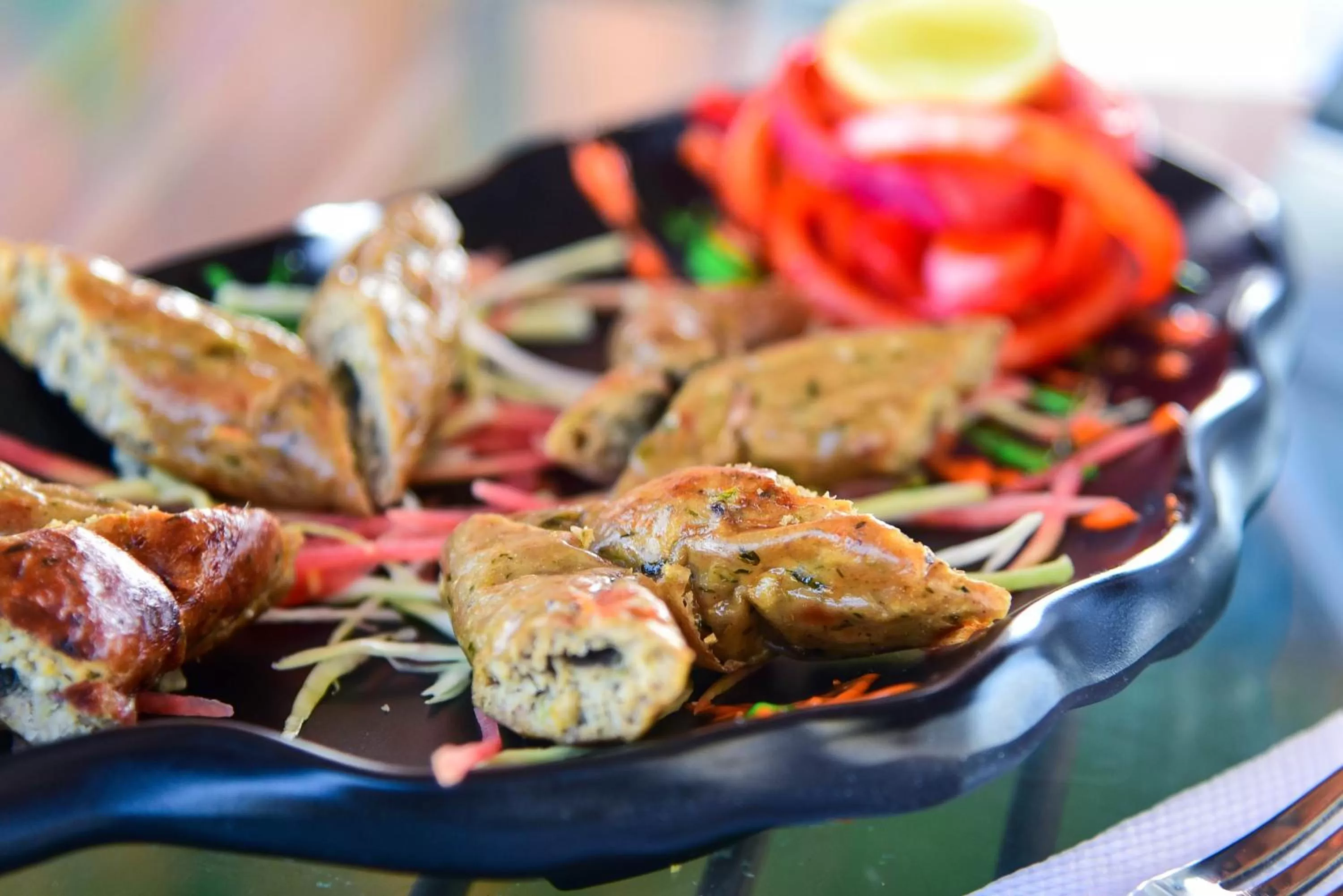 Food close-up in Hotel Casa by the lake