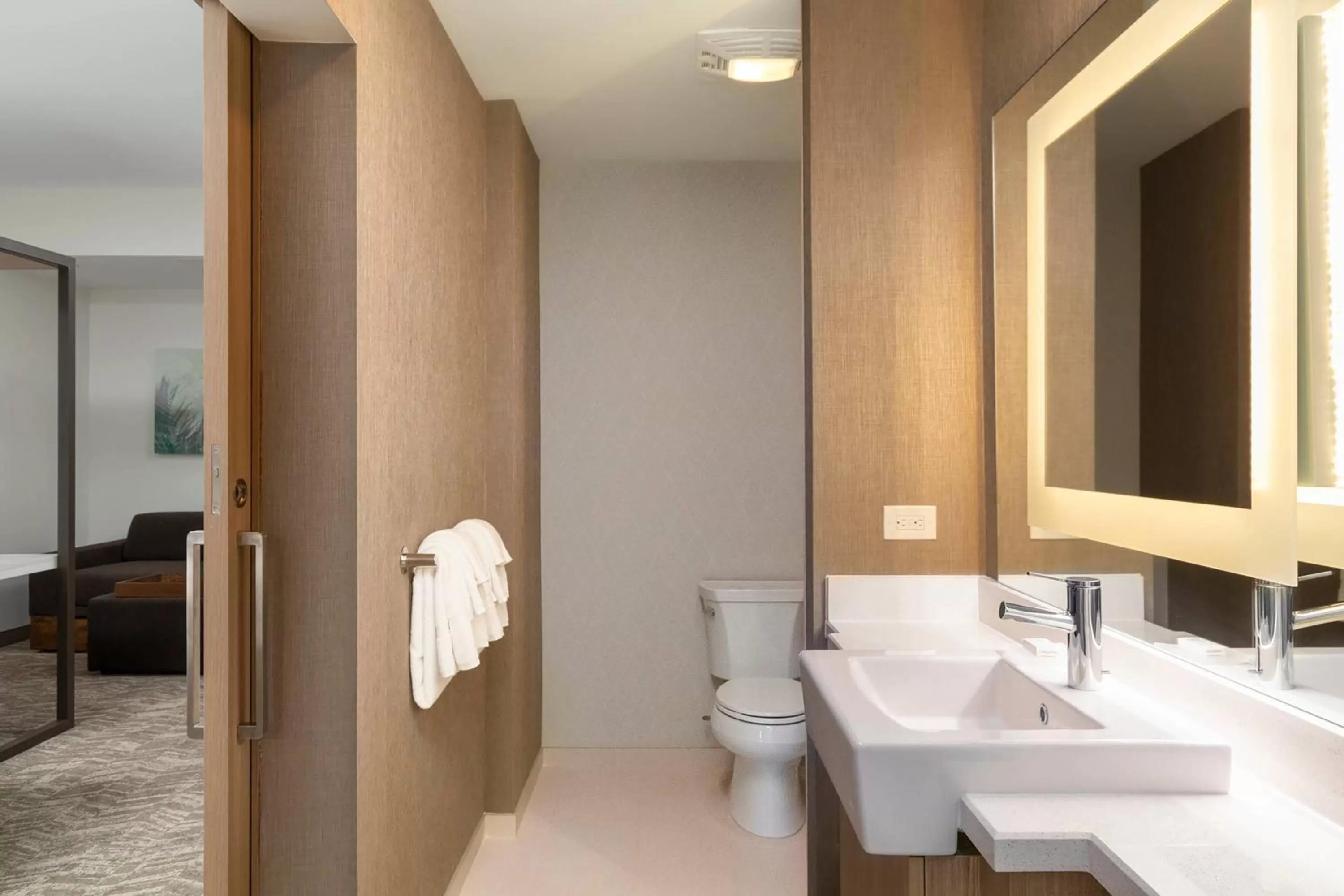Bathroom, Bed in SpringHill Suites by Marriott Cape Canaveral Cocoa Beach