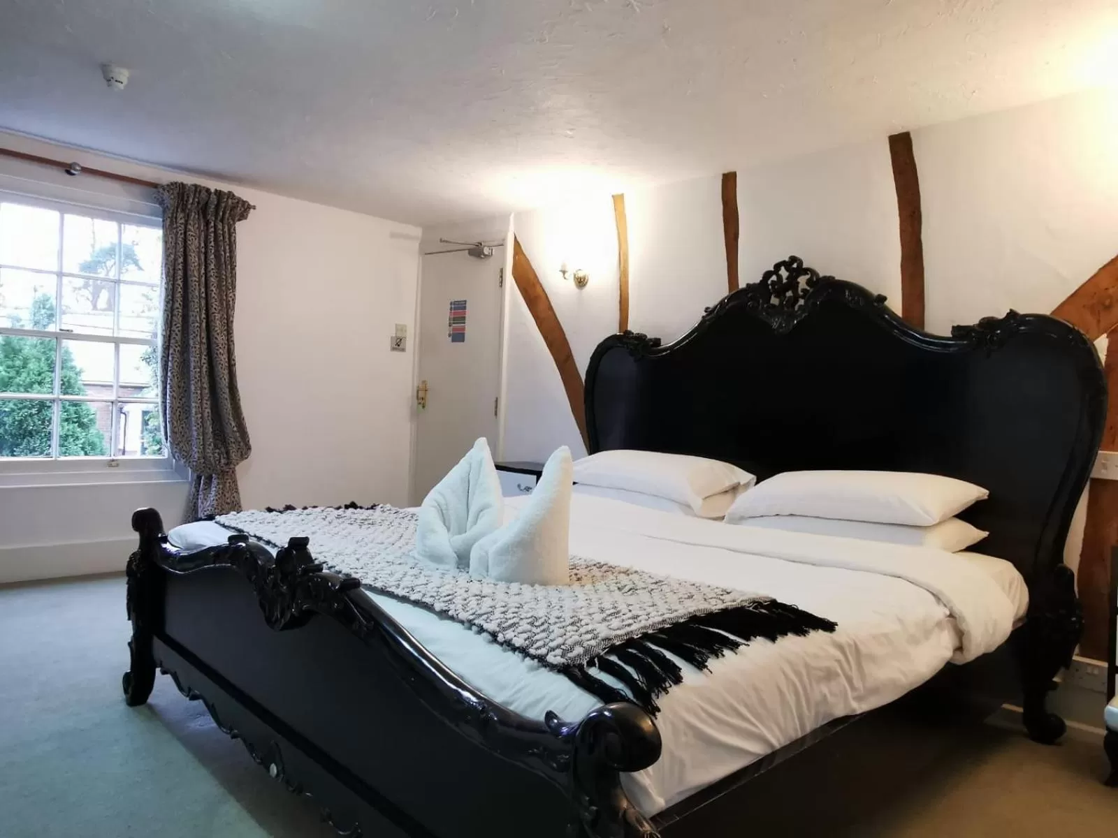 Bed in The Compasses Inn