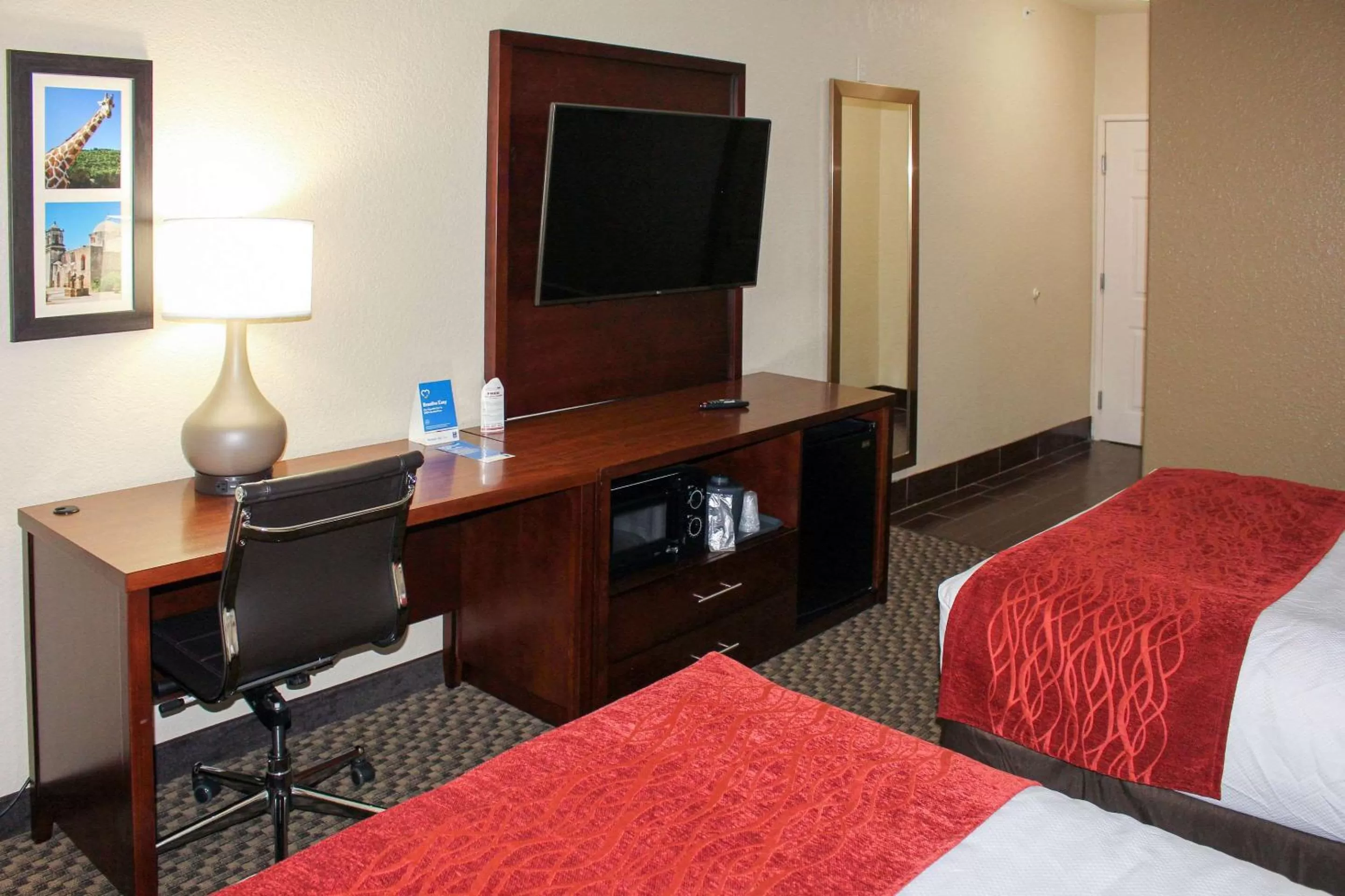 Photo of the whole room, Bed in Comfort Inn & Suites Near Six Flags & Medical Center