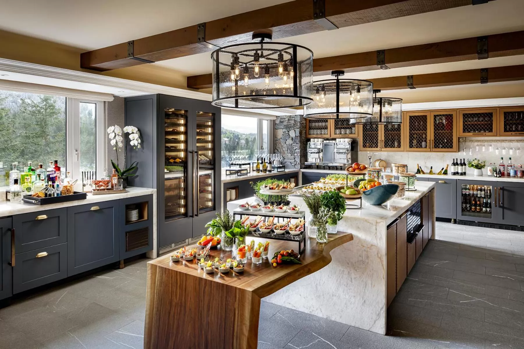 Communal kitchen in Fairmont Chateau Whistler