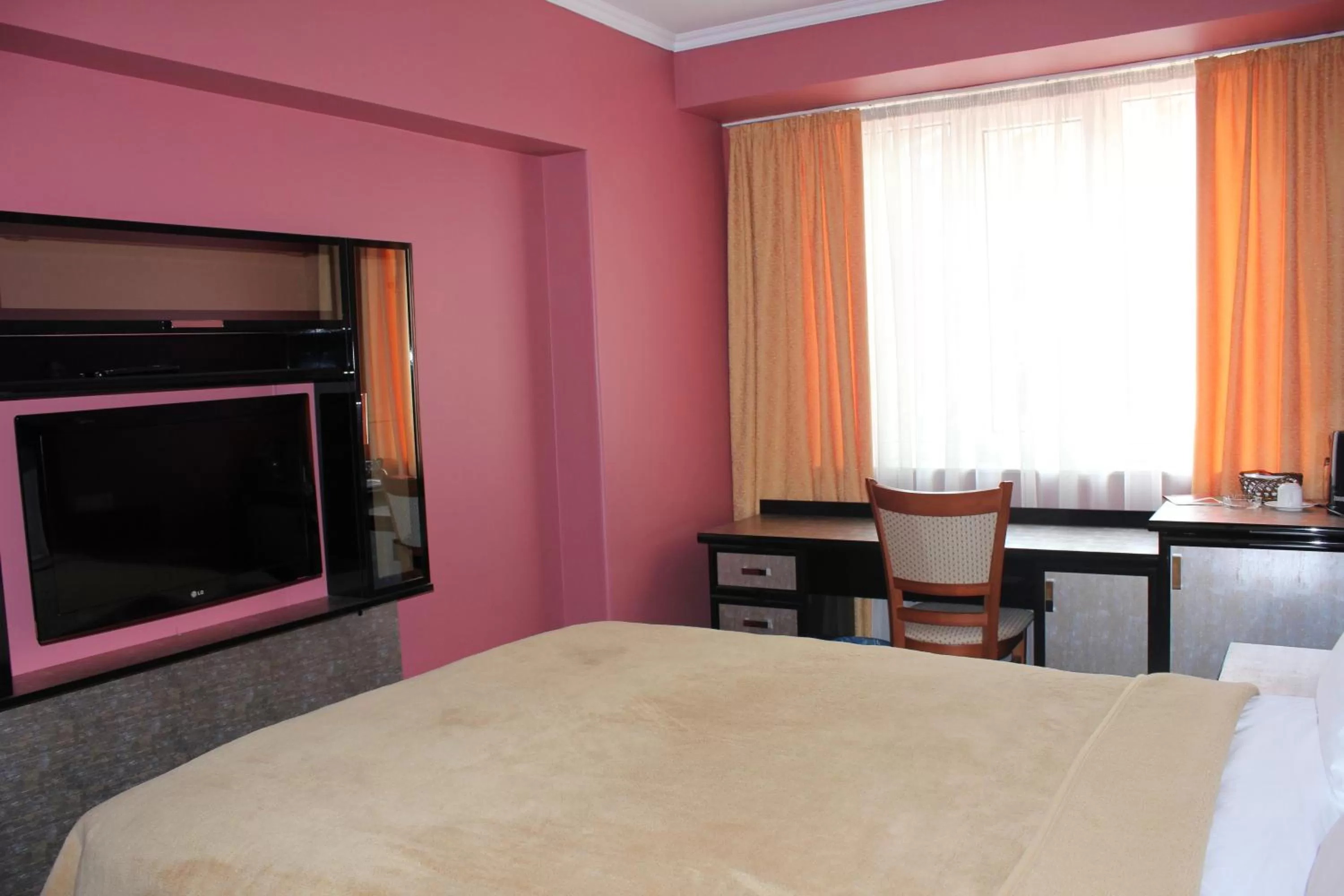 Bed, TV/Entertainment Center in Erebuni Hotel Yerevan