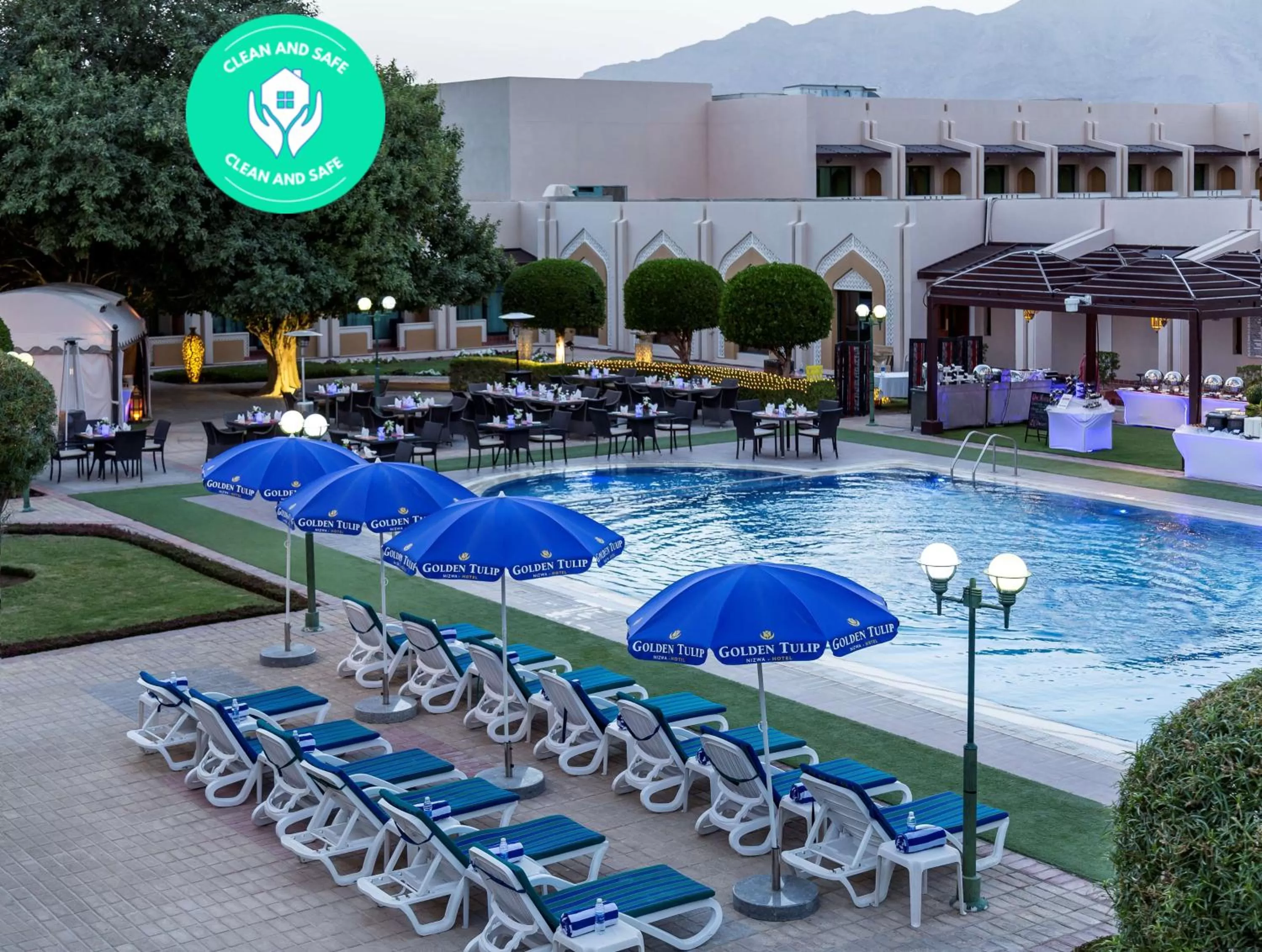 Pool view in Golden Tulip Nizwa Hotel