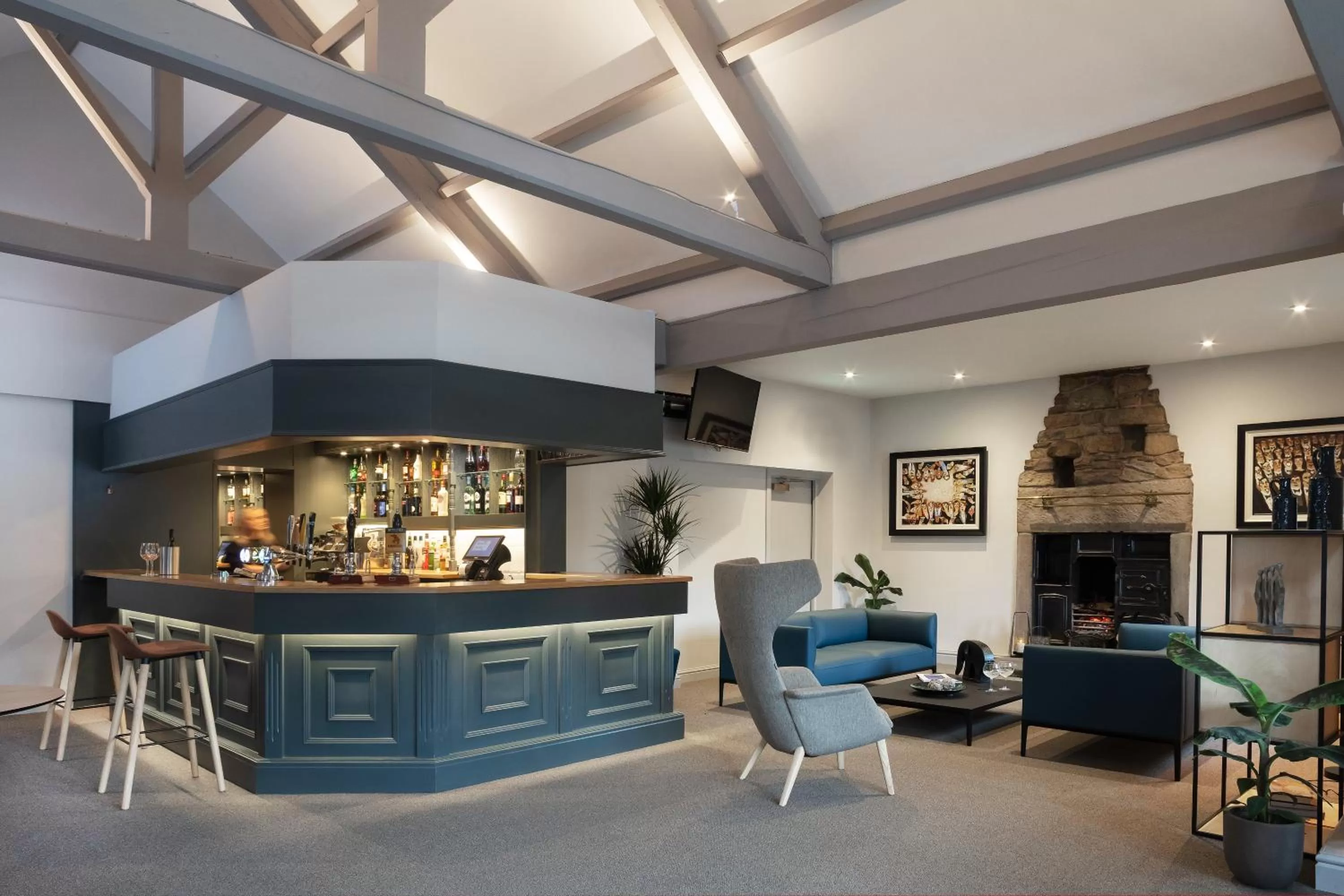 Lounge or bar in Mytton Fold Hotel, Ribble Valley