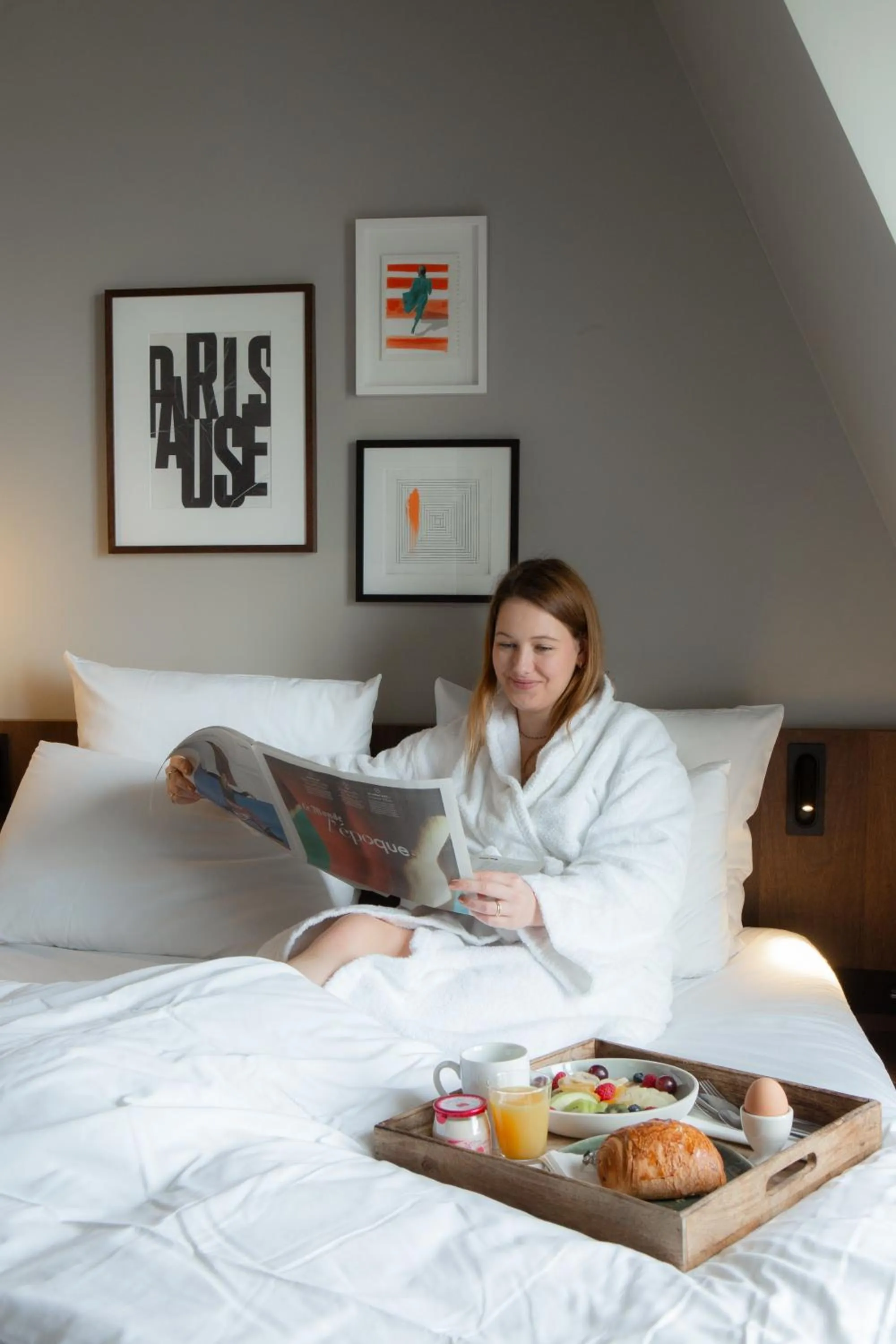 Bed in Hotel Flanelles Paris