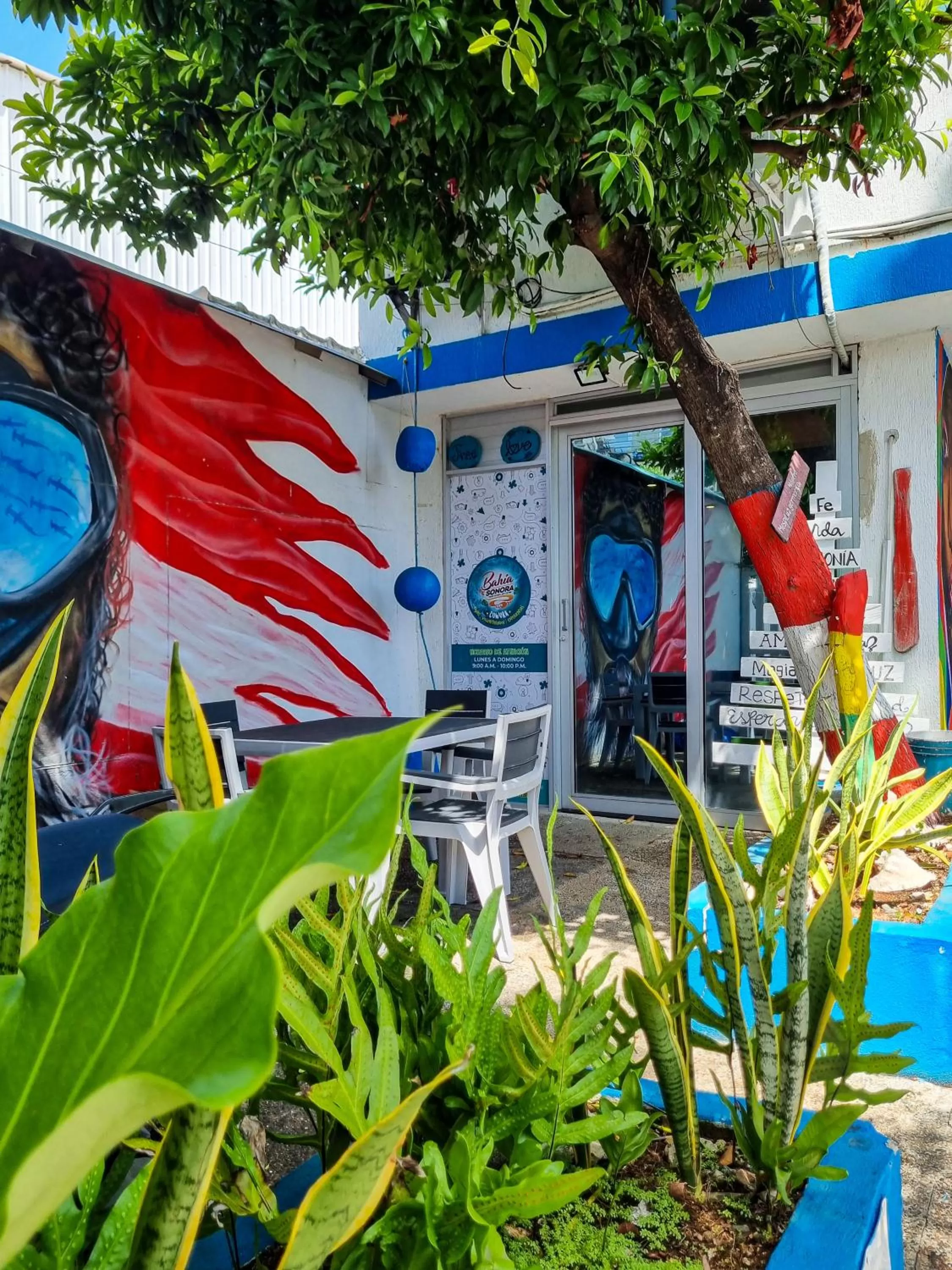 Seating area in Posada Cultural Bahia Sonora