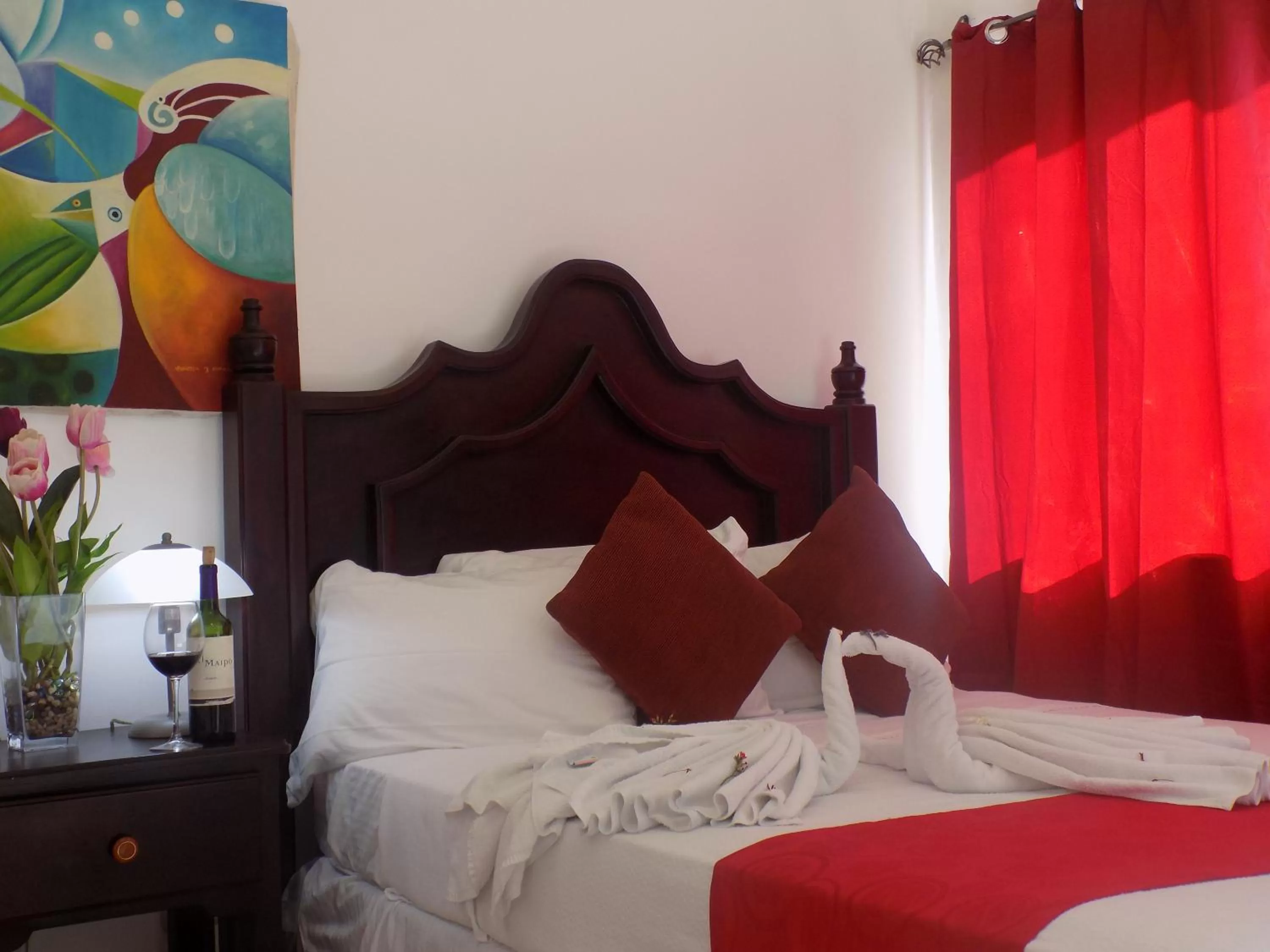 Decorative detail, Bed in Hotel Los Pinos