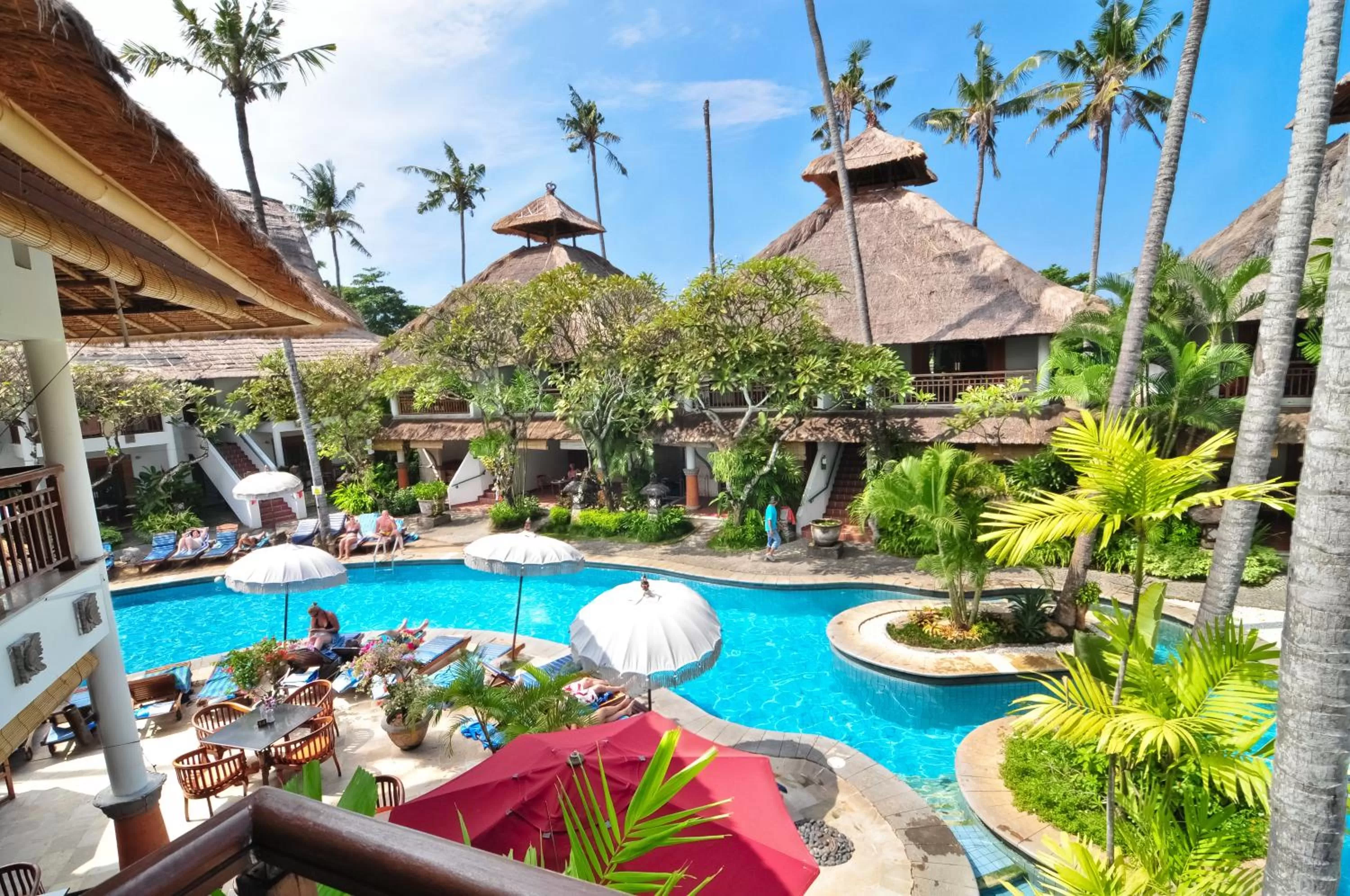Pool view in Sativa Sanur Cottages