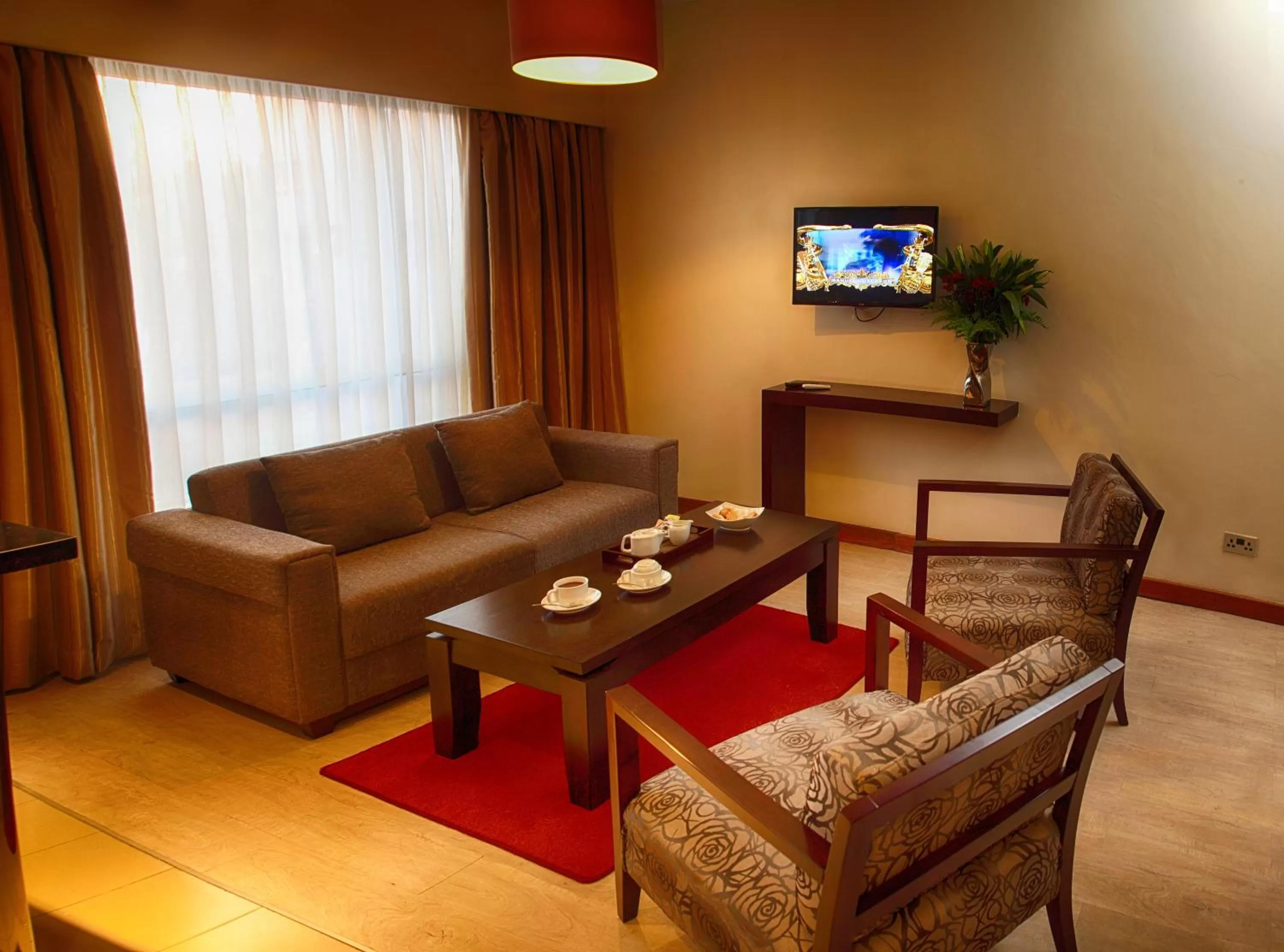 Communal lounge/ TV room in The Zehneria Hotel