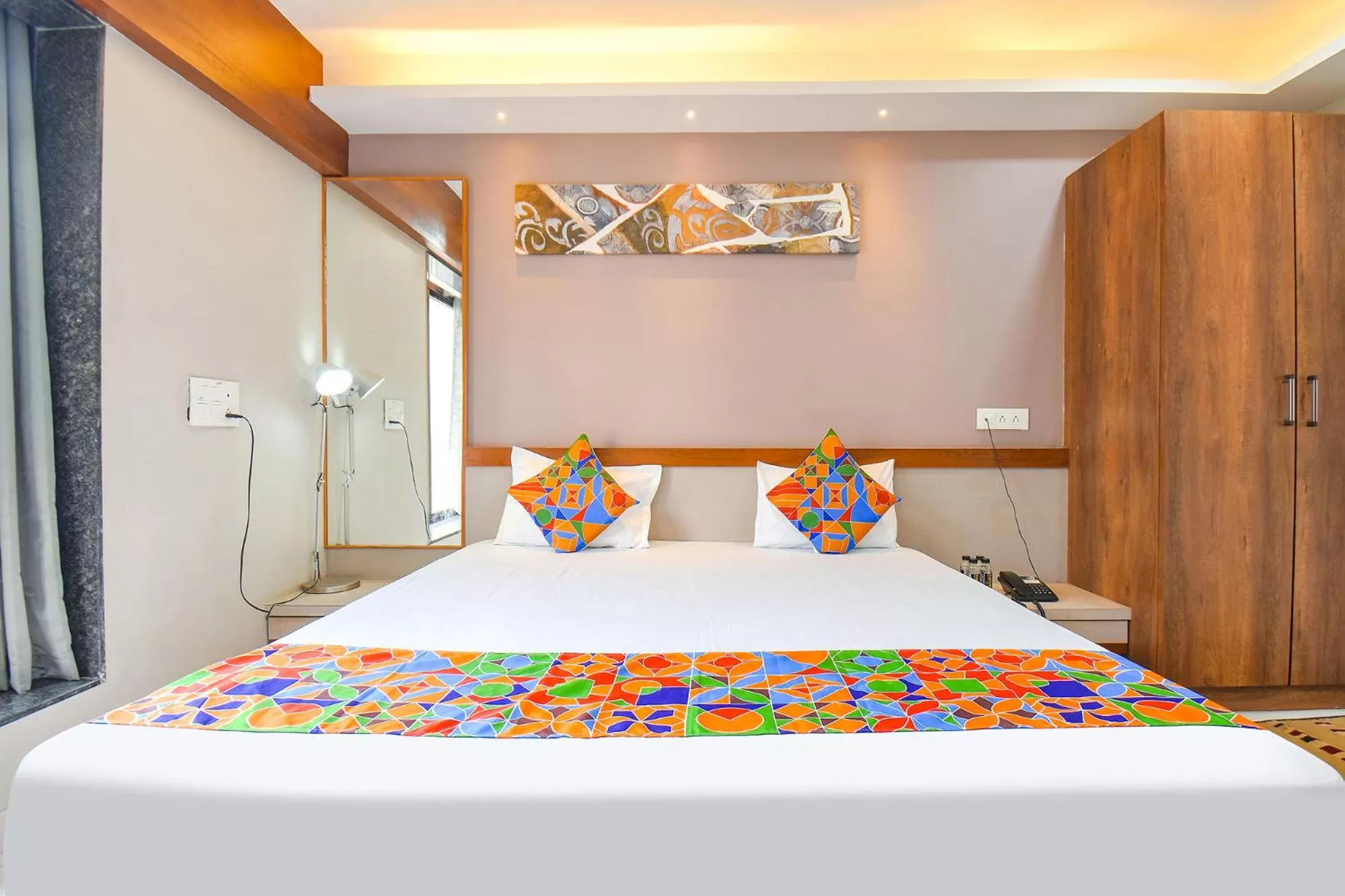 Bed in FabHotel Prime Rajmudra - Nr Butterfly Park - Hinjawadi