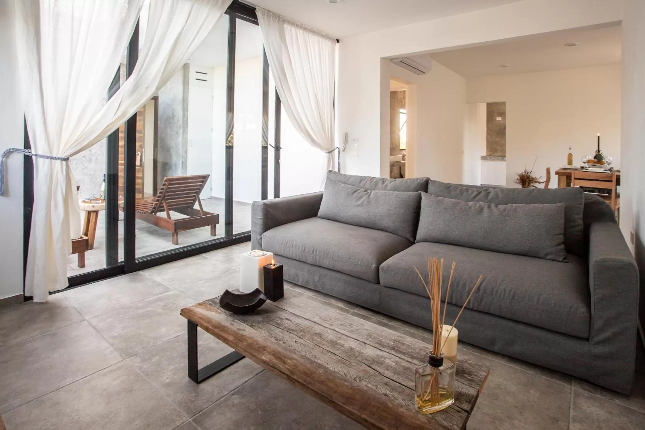 Living room in Panacea Condo Tulum