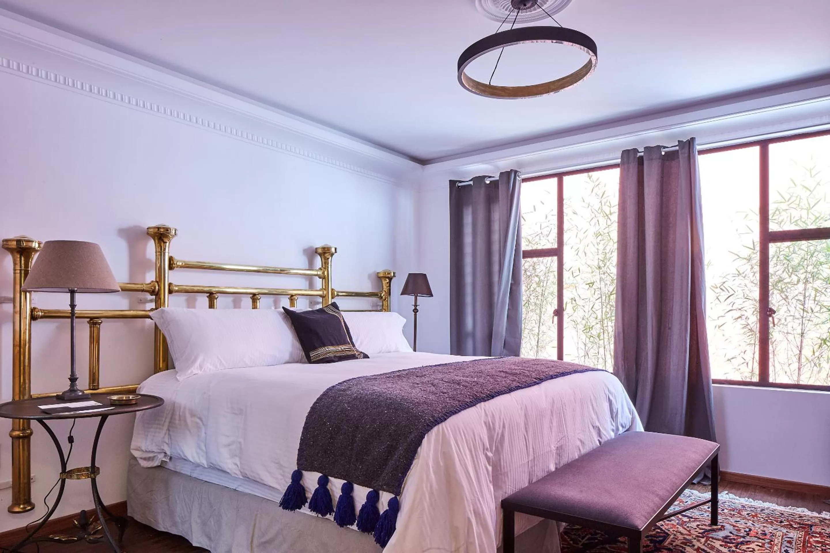 Bed in Orchid House Mexico City