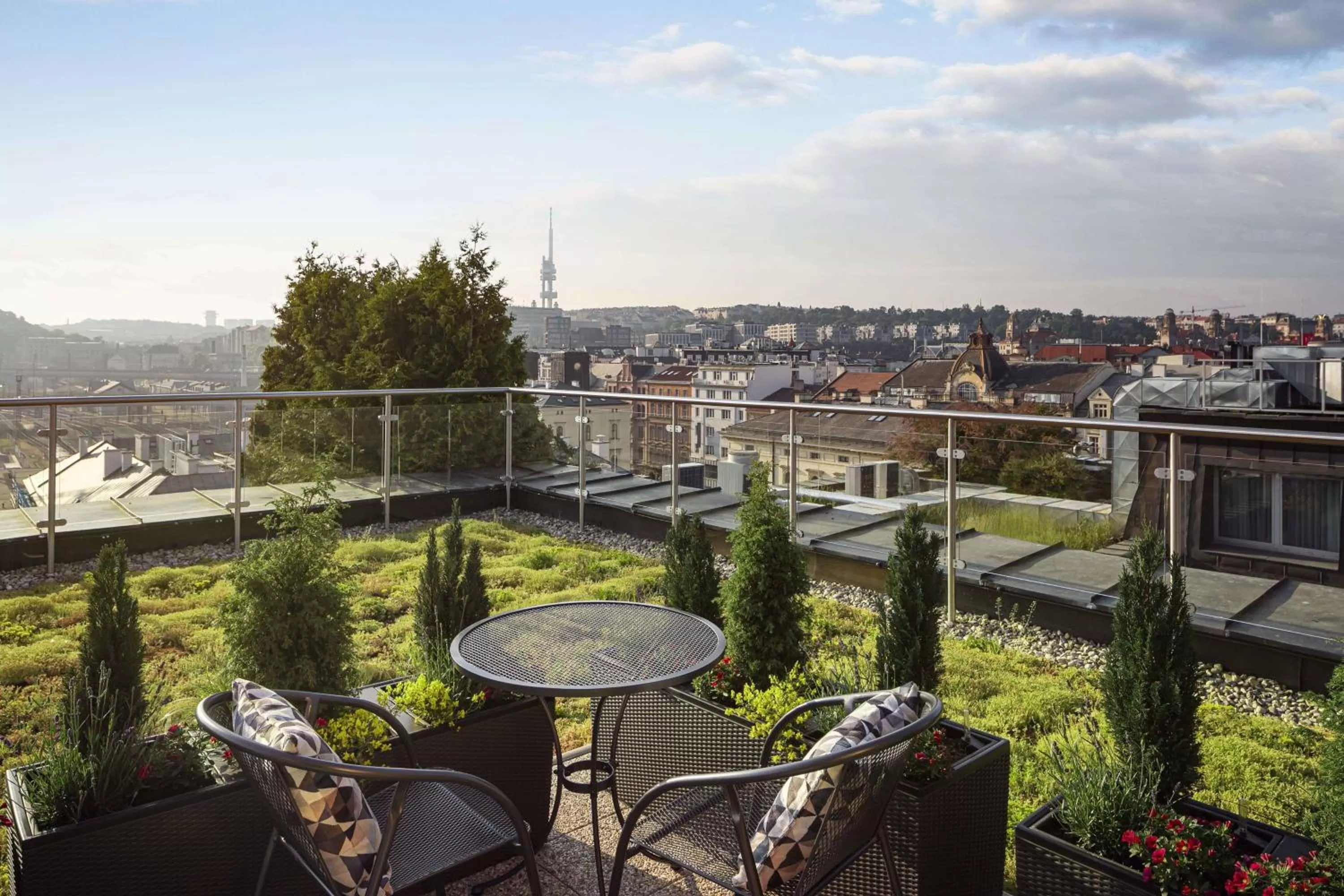 Bedroom in Prague Marriott Hotel